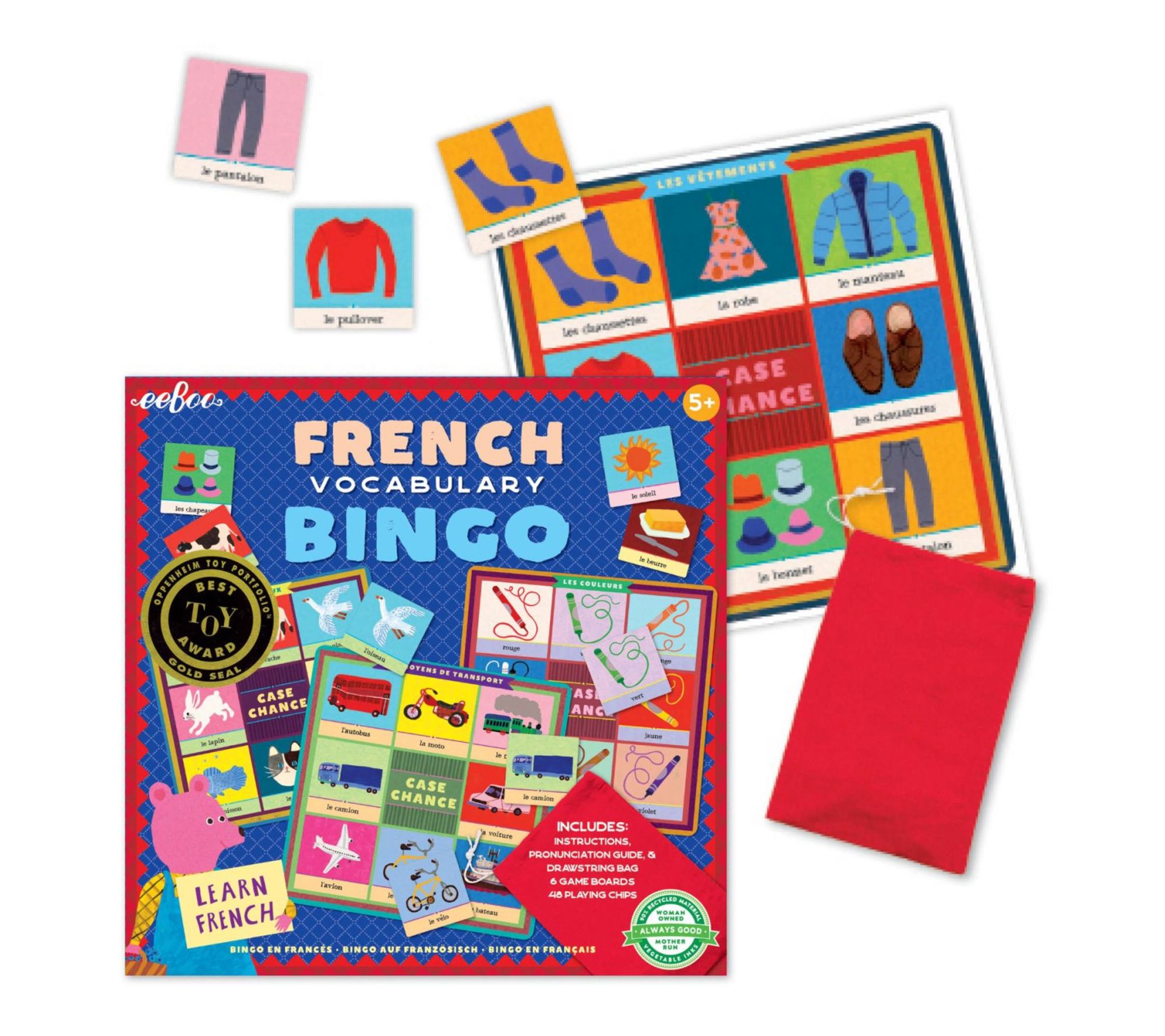 eeBoo French Bingo Vocabulary Game