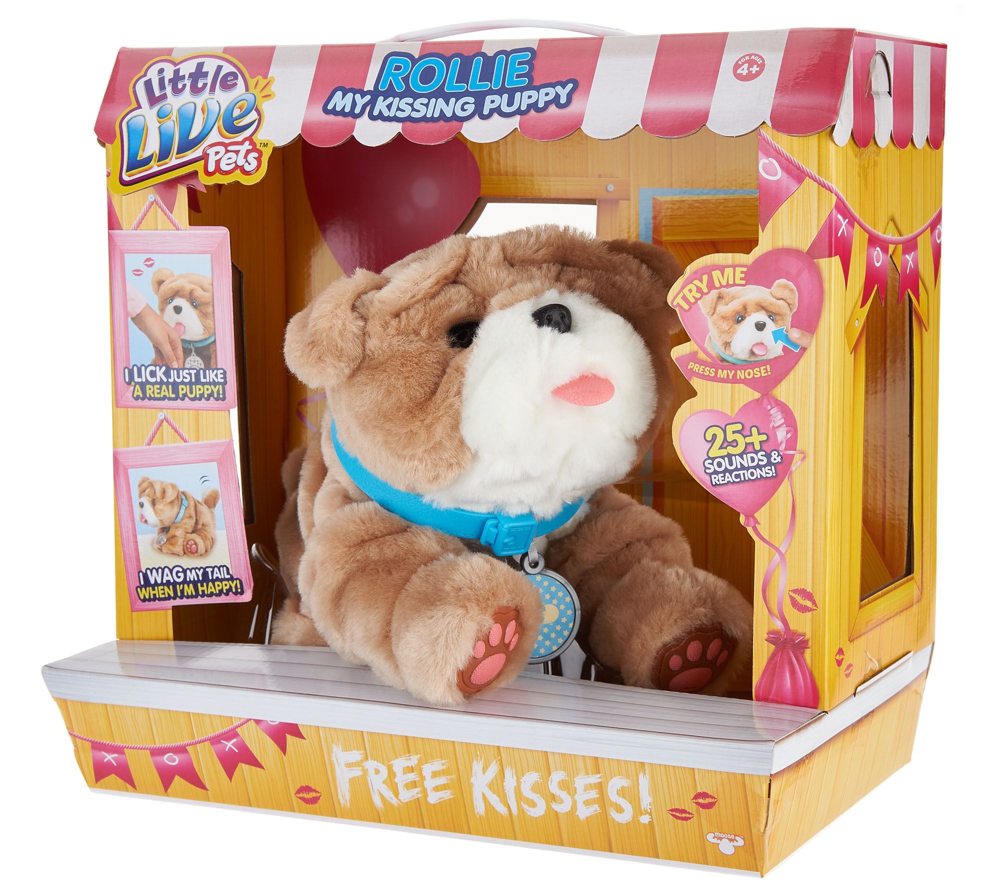Multicolor for sale online Little Live Pets Rollie My Kissing Puppy Interactive Toy 