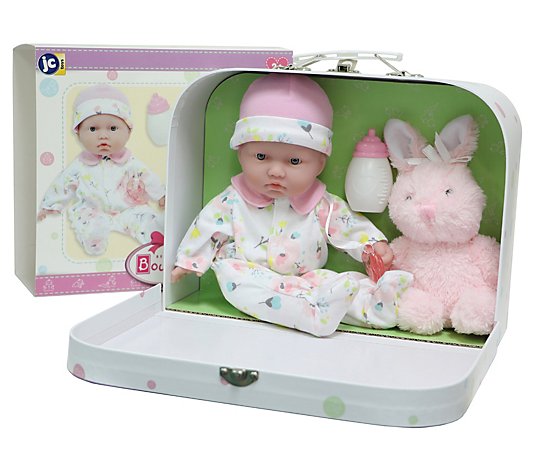 JC Toys La Baby 11" Soft Body Baby Doll TravelCase Gift Set