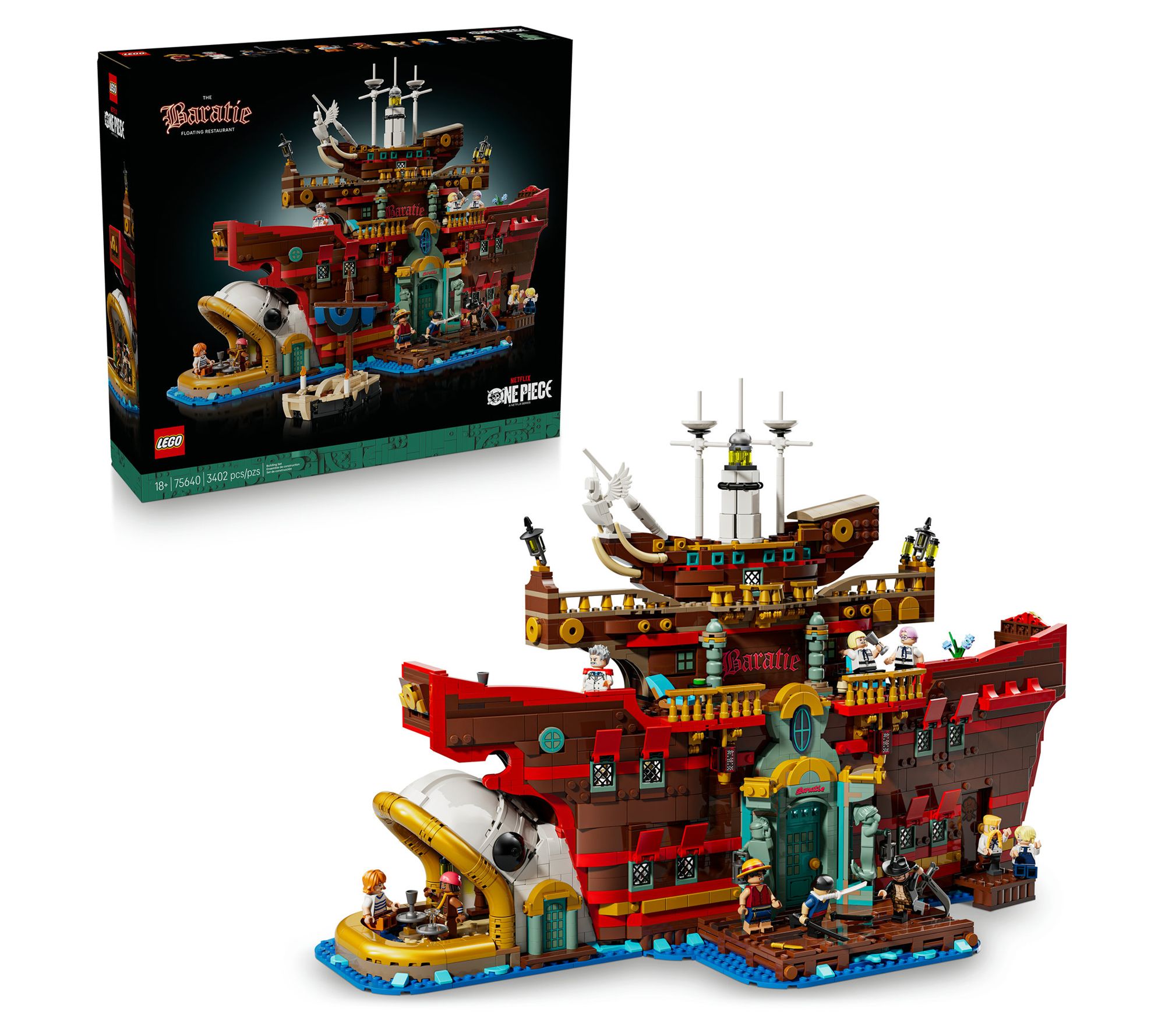 LEGO ONE PIECE The Baratie Floating Restaurant,Anime Gift Set