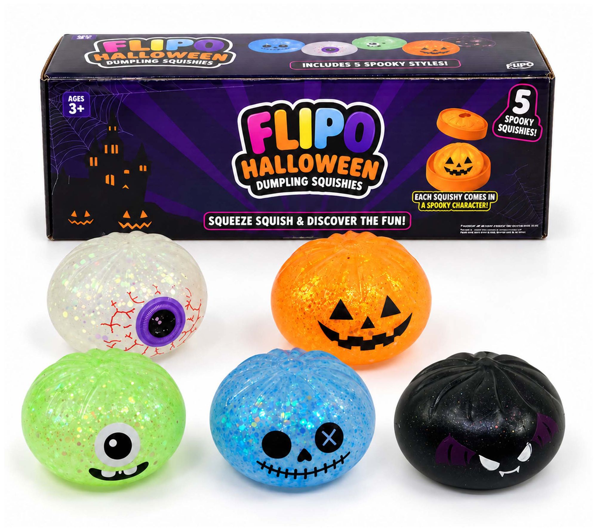 Flipo Set of 5 Spooky Squishy Dumplings