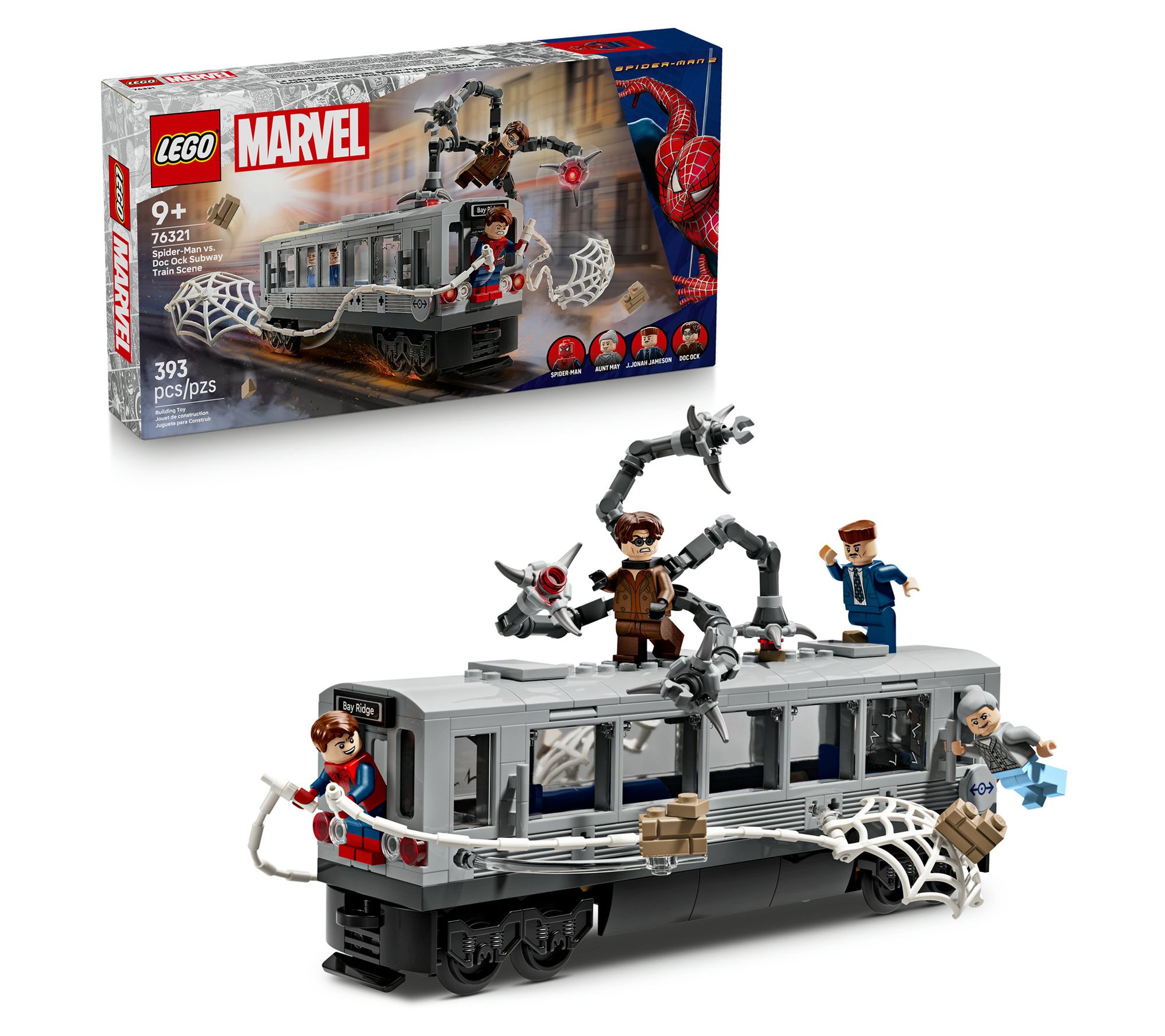 LEGO  Marvel Spider-Man vs. Doc Ock Subway Train Scene Buildin