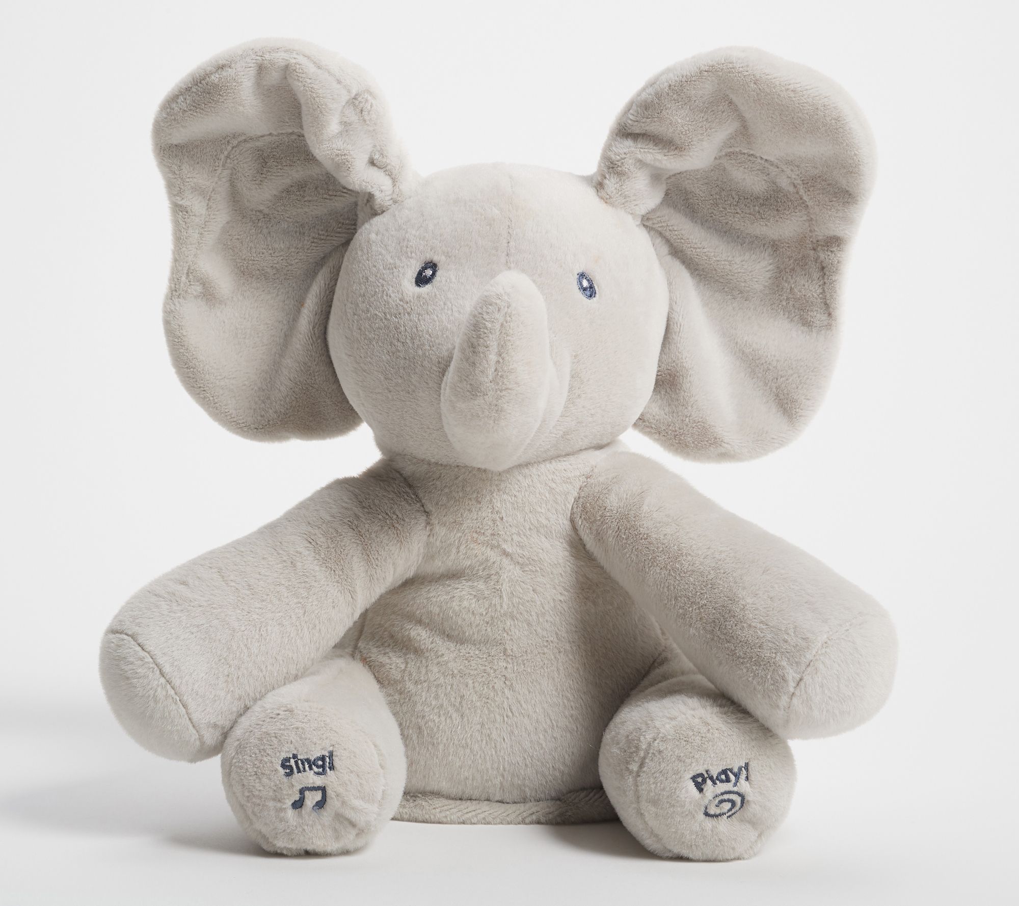 Singing Grey Ernie Elephant Plush Soft Toy animated moving ears baby toddler 