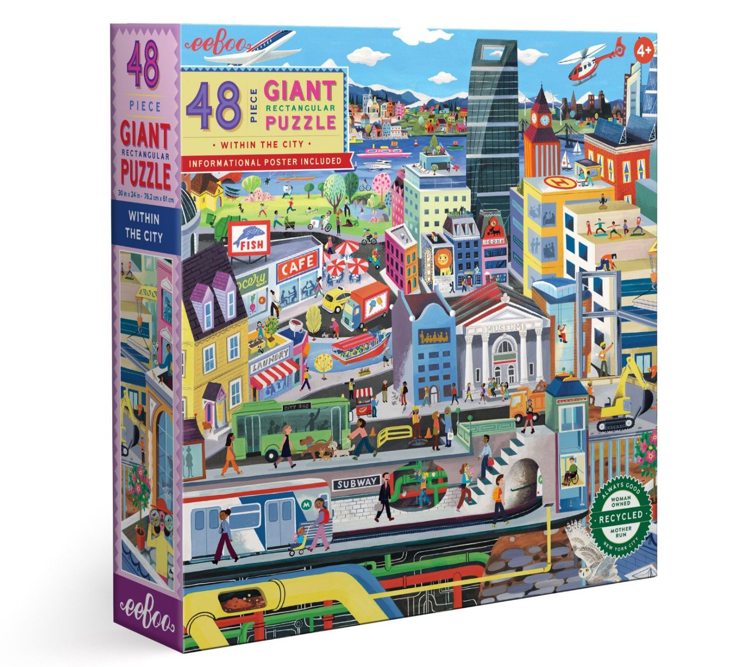 eeBoo Within the City Giant Floor Puzzle