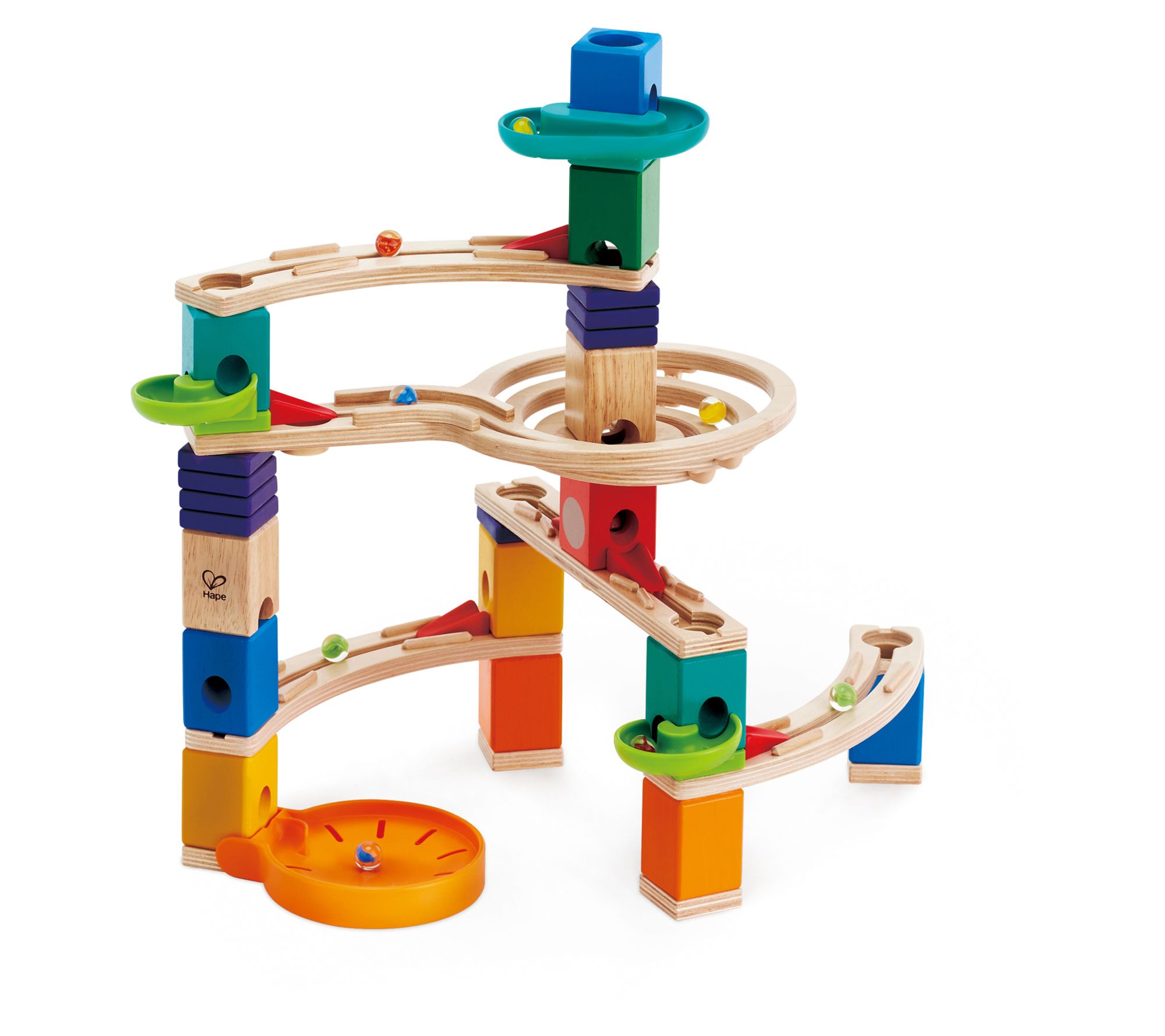 Hape Wooden Marble Run Construction: Cliffhanger - 94pc Set
