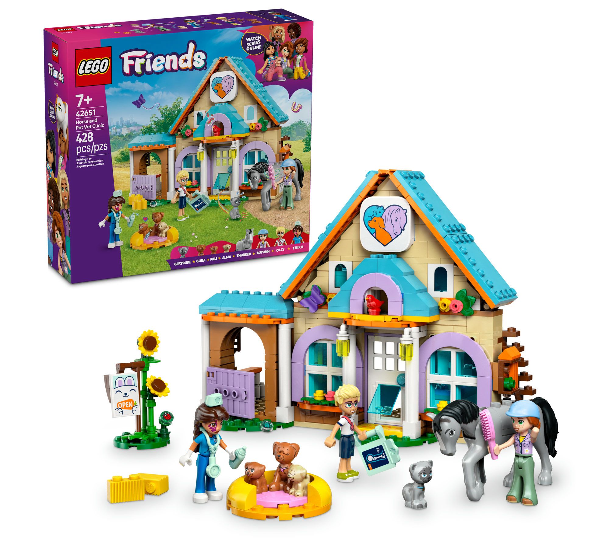 LEGO Friends Horse and Pet Vet Clinic Pretend Play Toy 42651