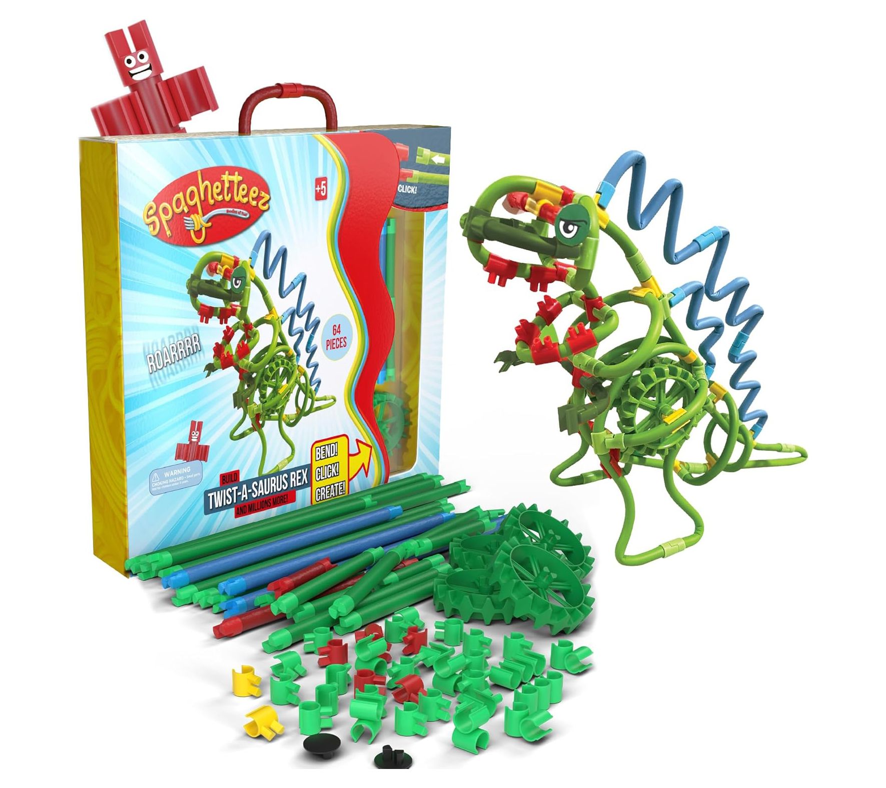 MukikiM Twist A Saurus Construction Toy 64pc