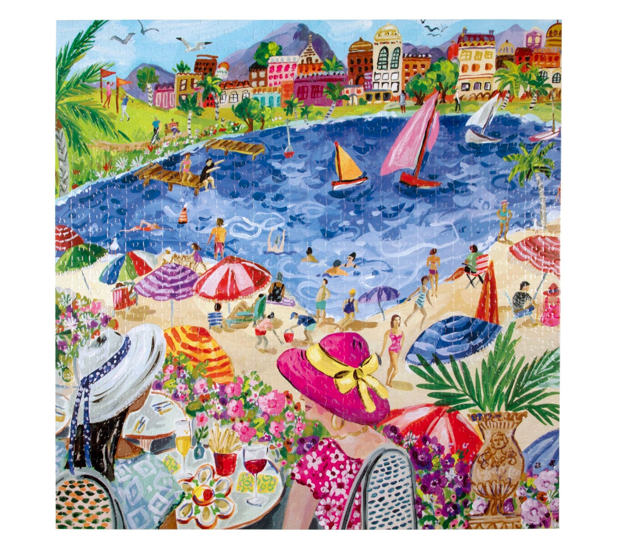 eeBoo Piece & Love Lunch by the Sea 1000pc Jigsaw Puzzle