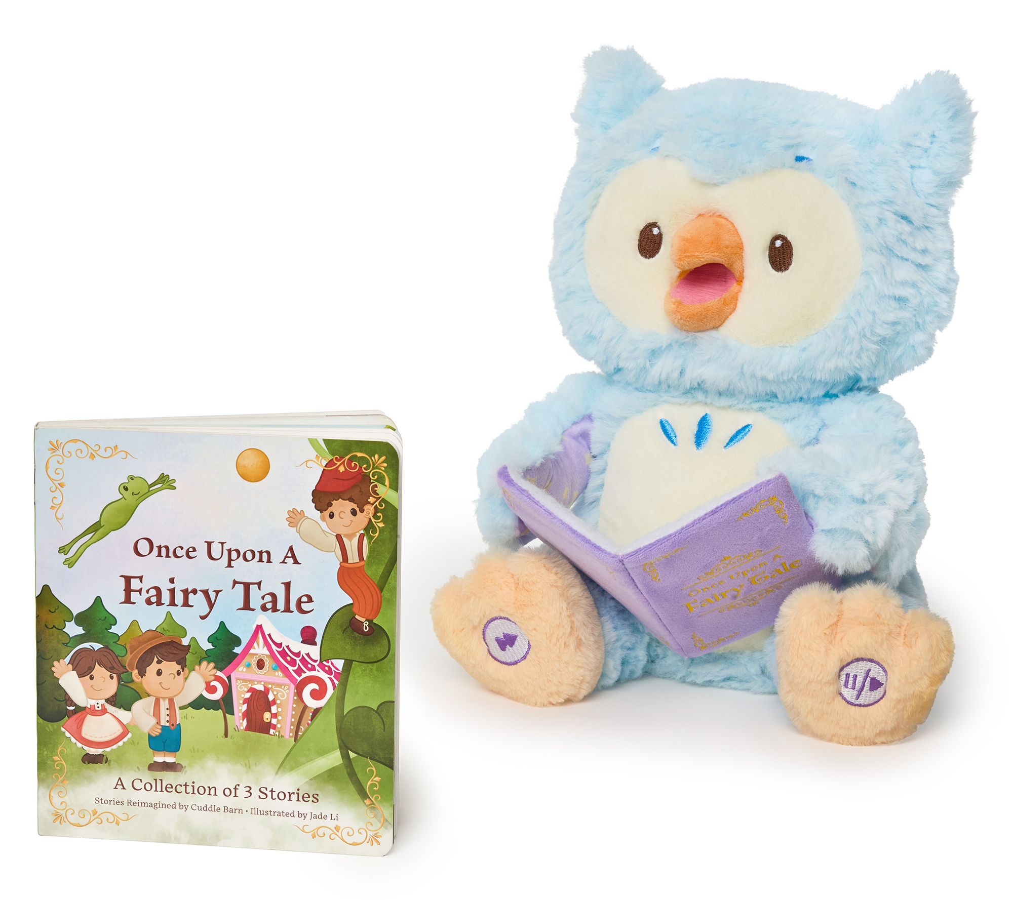 Cuddle Barn Storyteller Plush Character with Read Along Book