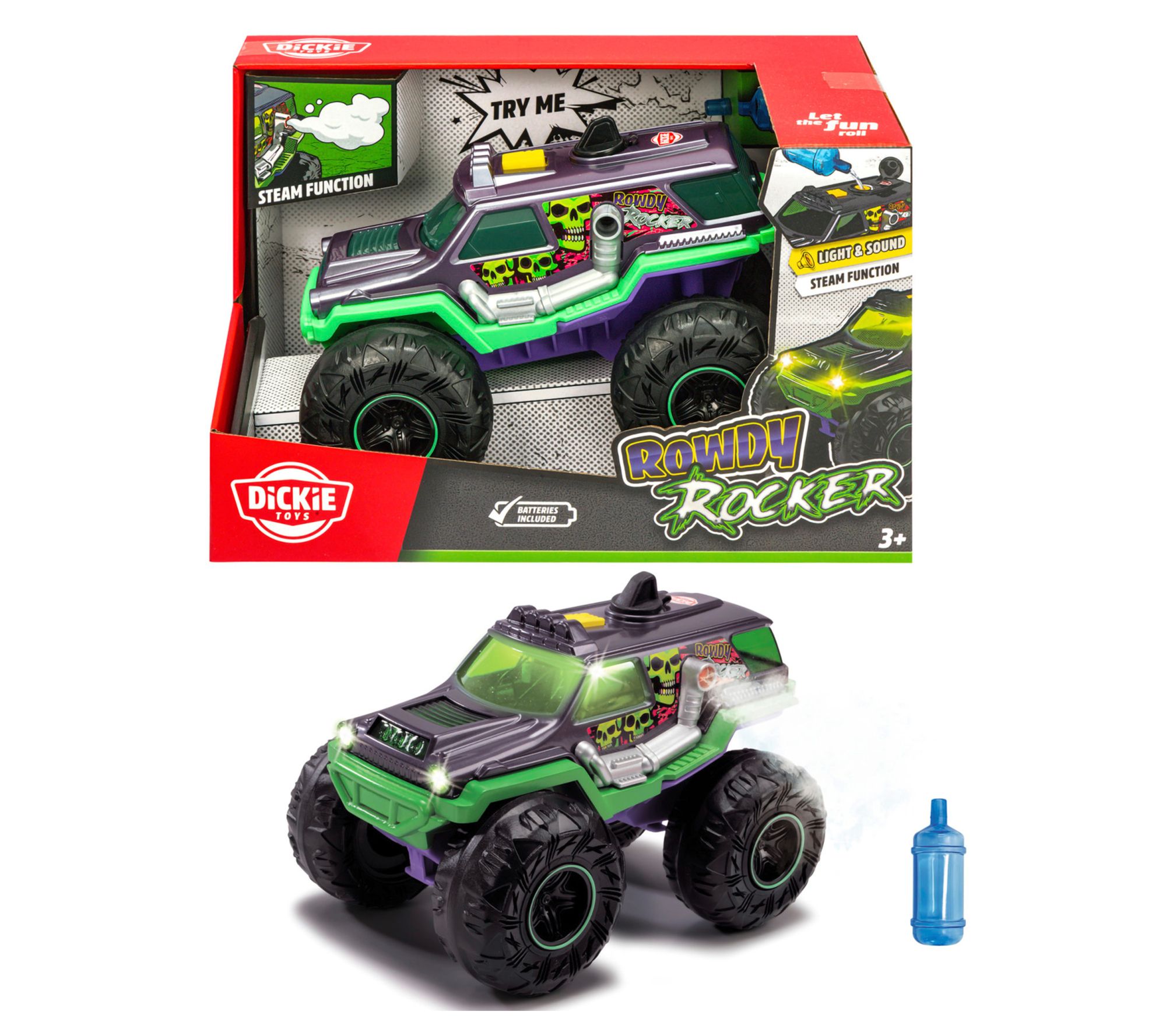 Dickie Toys: Rowdy Rocker Monster Truck, Green/Purple