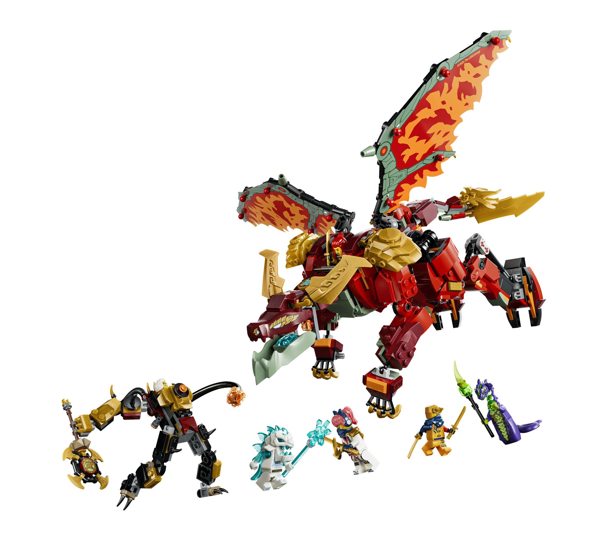 LEGO Ninjago Wyldfyre's Transforming Dragon Mech 71868 821 Pcs