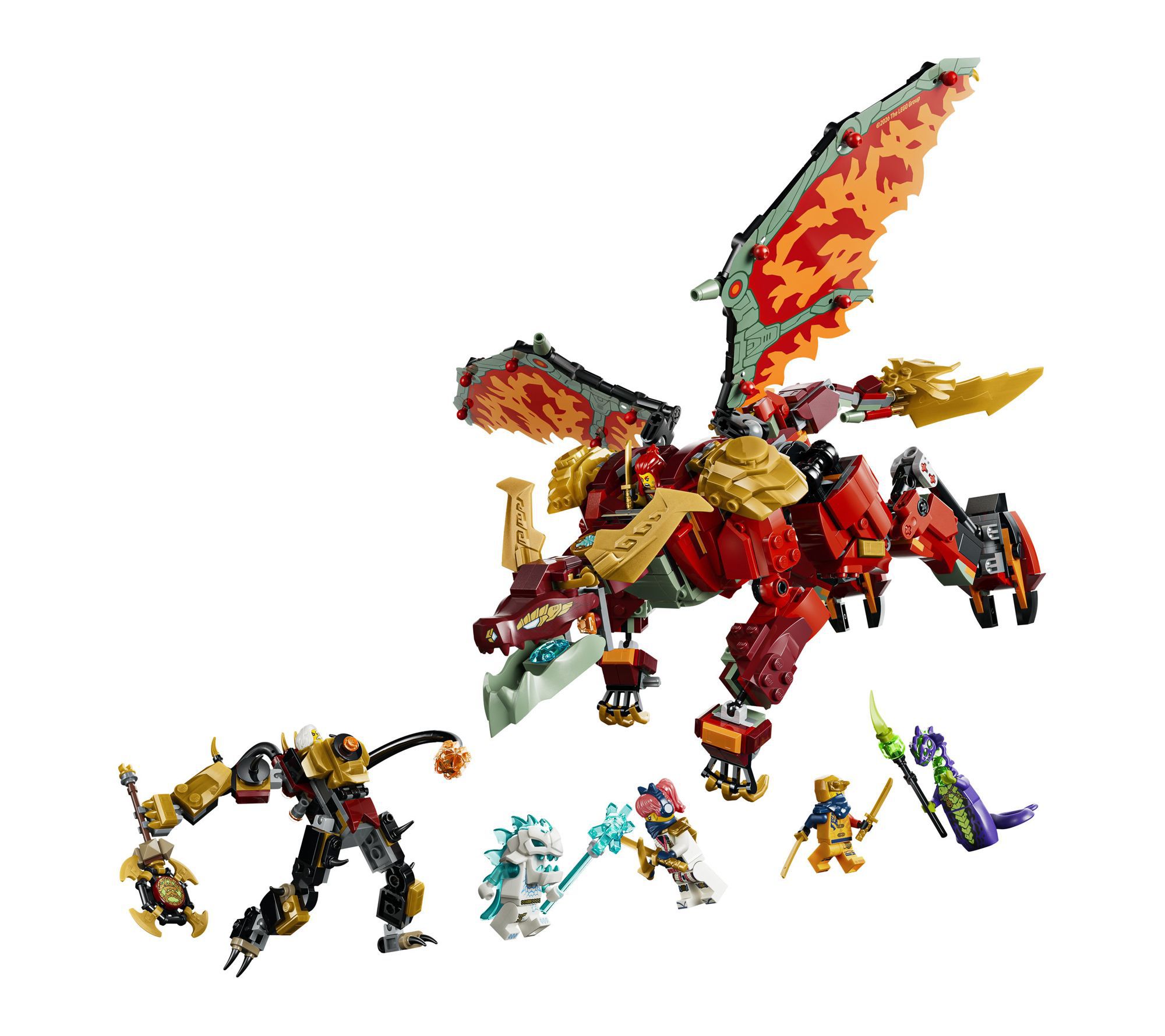 LEGO Ninjago Wyldfyre's Transforming Dragon Mech 71868 821 Pcs