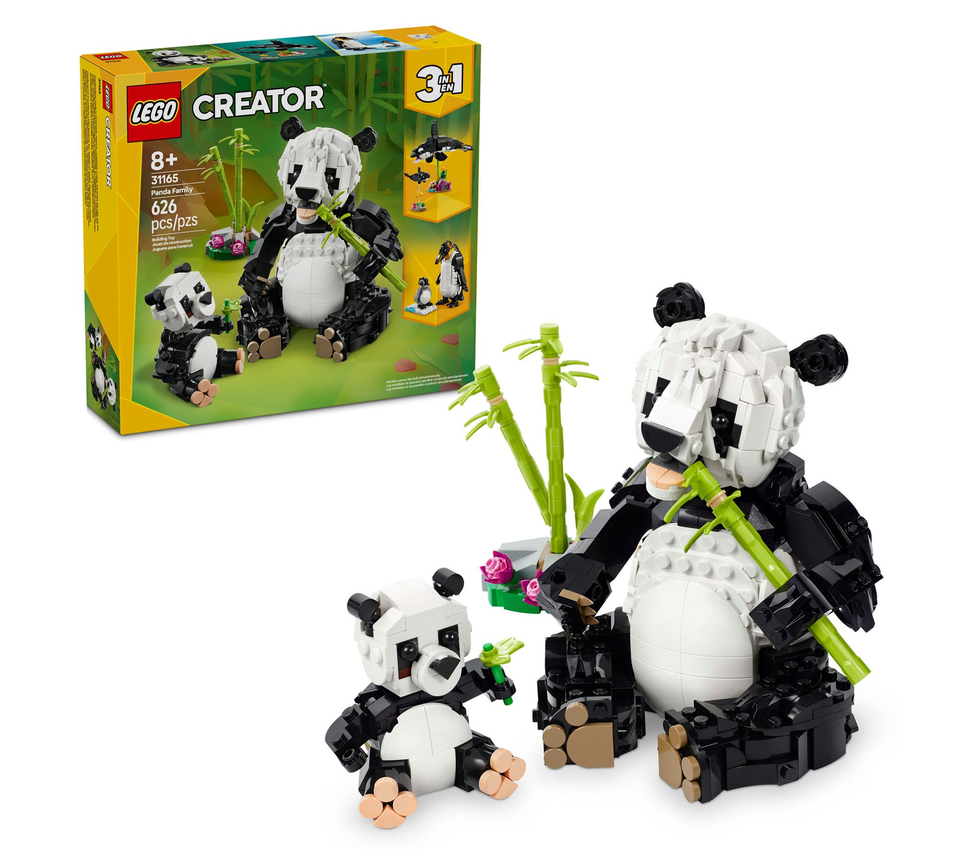 LEGO Creator 3-in-1 Wild Animals Panda Family Toy Playset