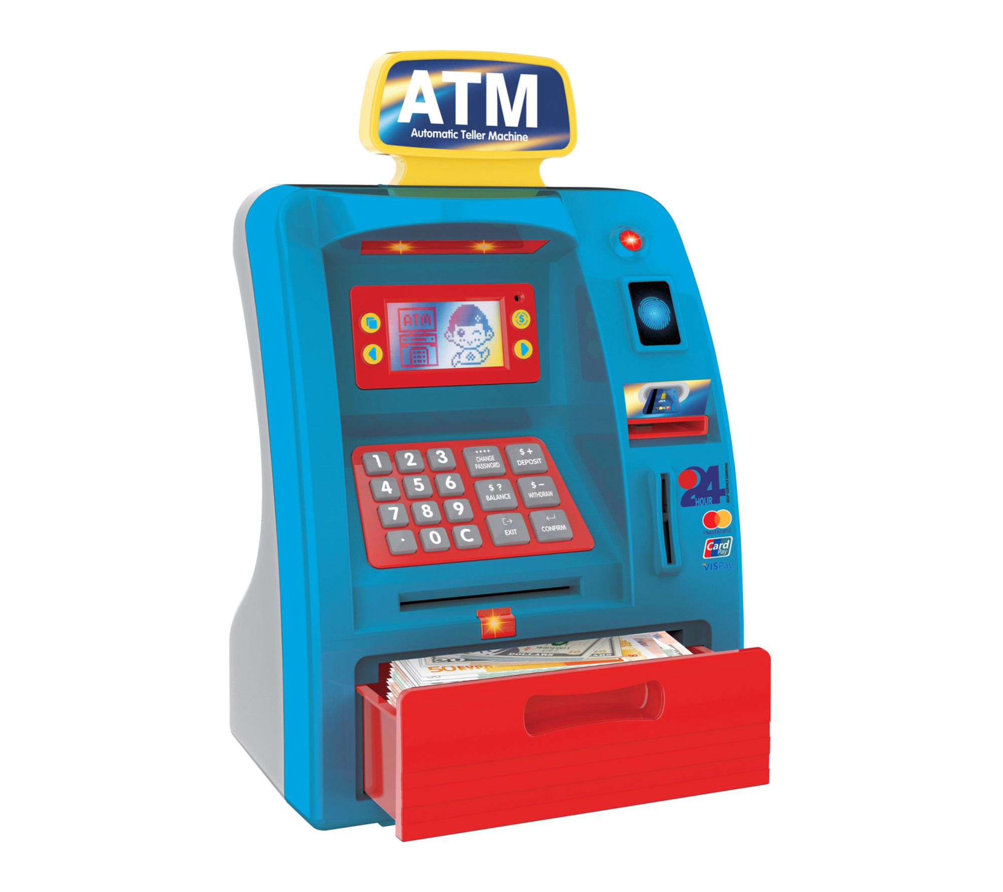 Playful Minds Lights and Sounds Talking Piggy Bank Station ATM