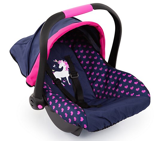 Baby Doll Deluxe Car Seat with Canopy Blue & Pi nk