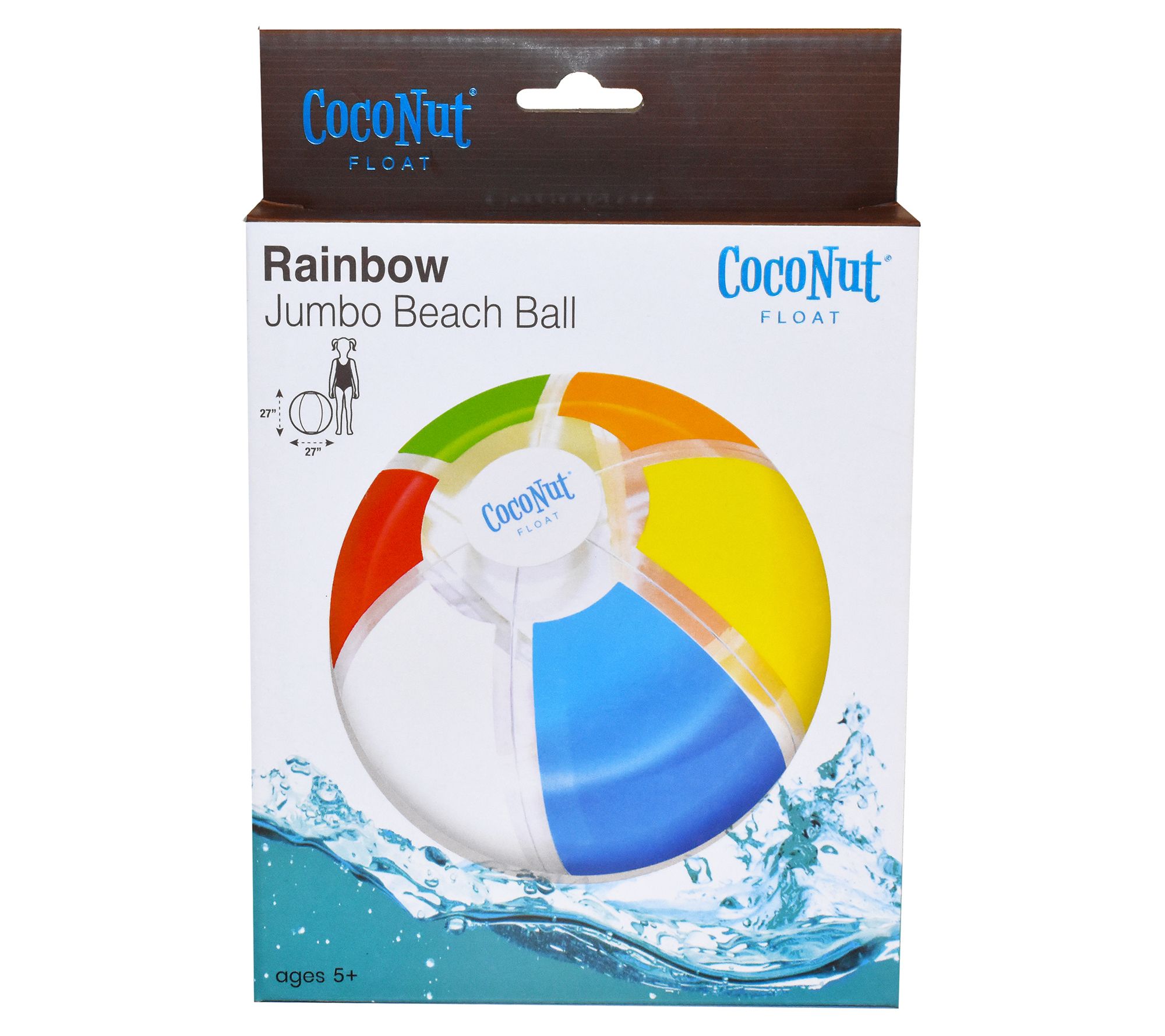 CocoNut 27" Jumbo Rainbow Beach Ball - 3pk