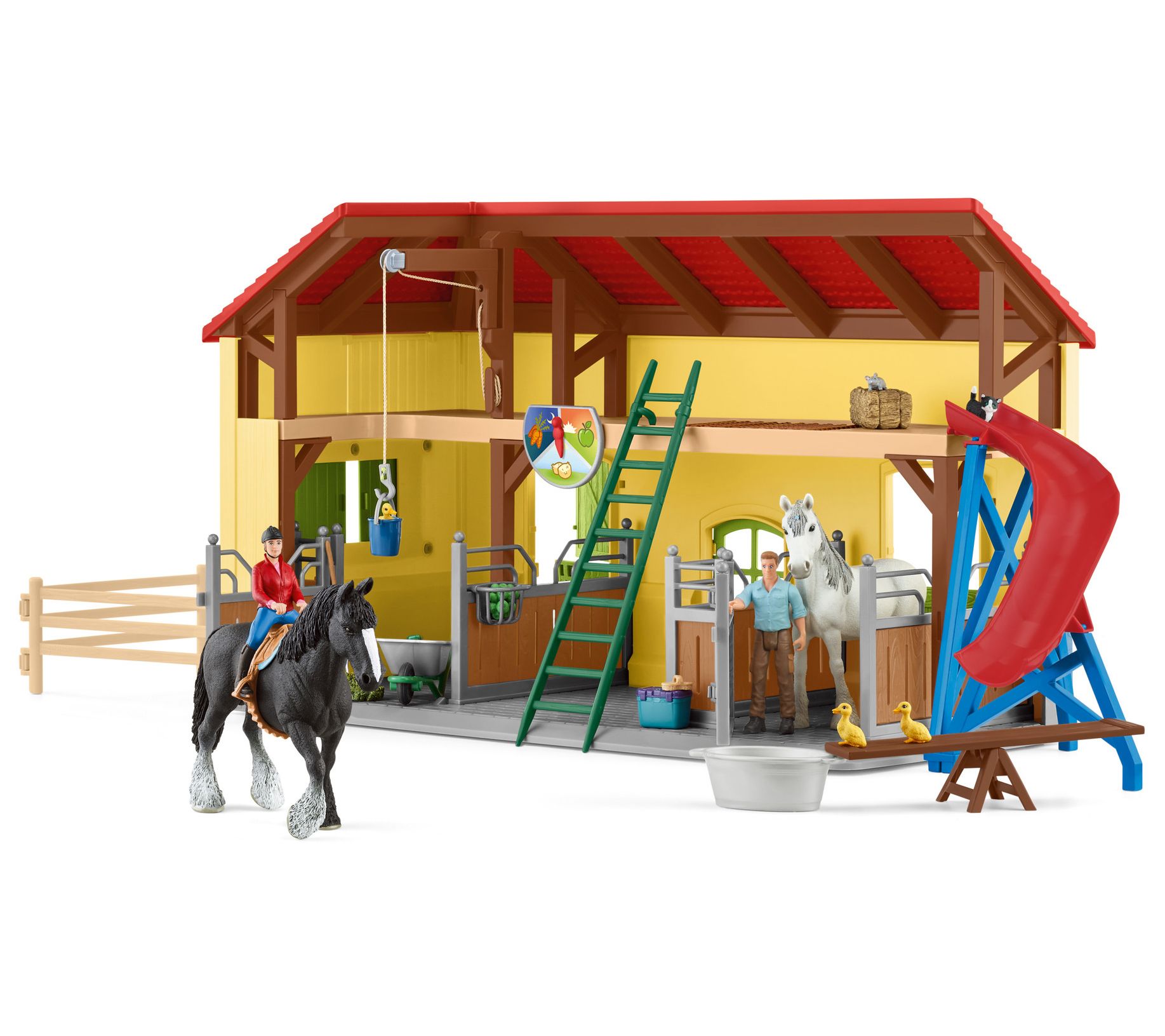 Schleich Farm World Horse Stable 31 Piece Plays et