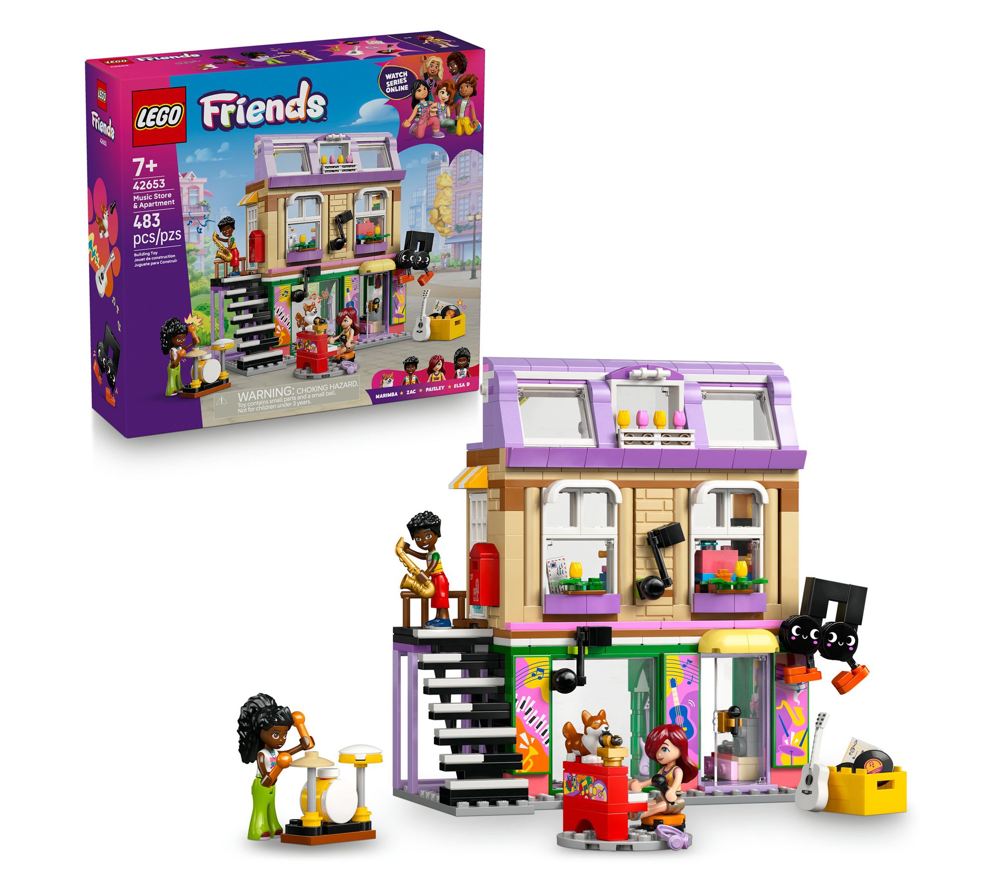 LEGO Friends Music Store & Apartment Building Set Pretend-Play