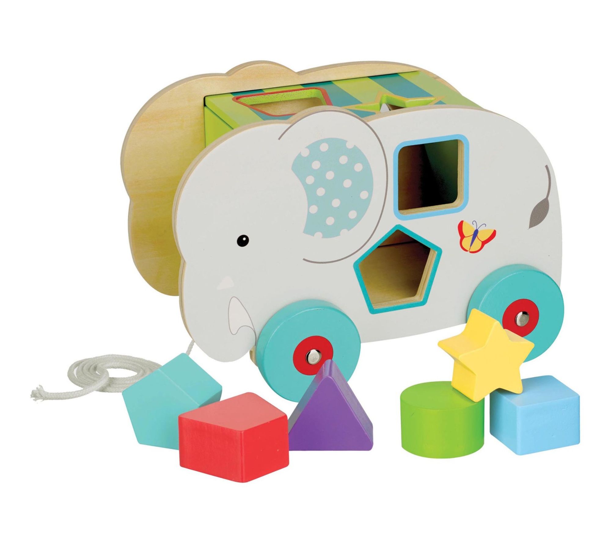 Orange Tree Toys Jungle Elephant Wooden Shape Sorter