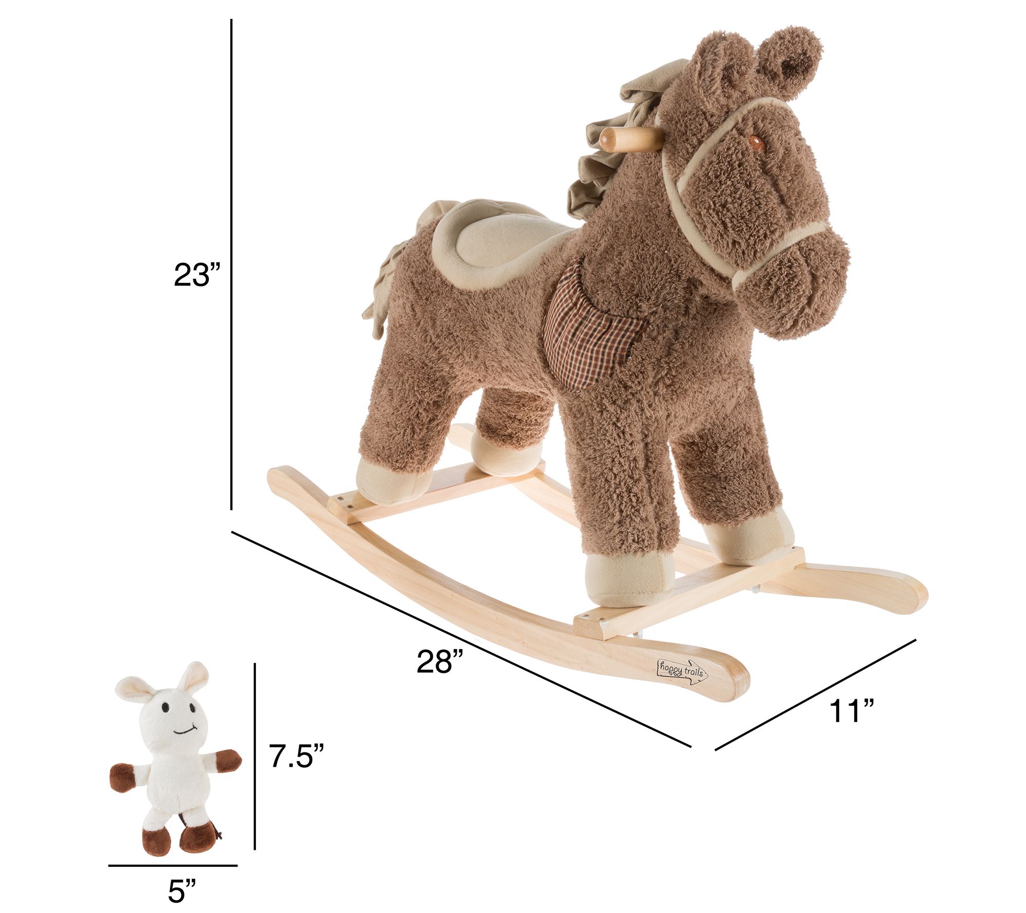 Rocking Horse with Removable Friend by Happy Trails! - QVC.com