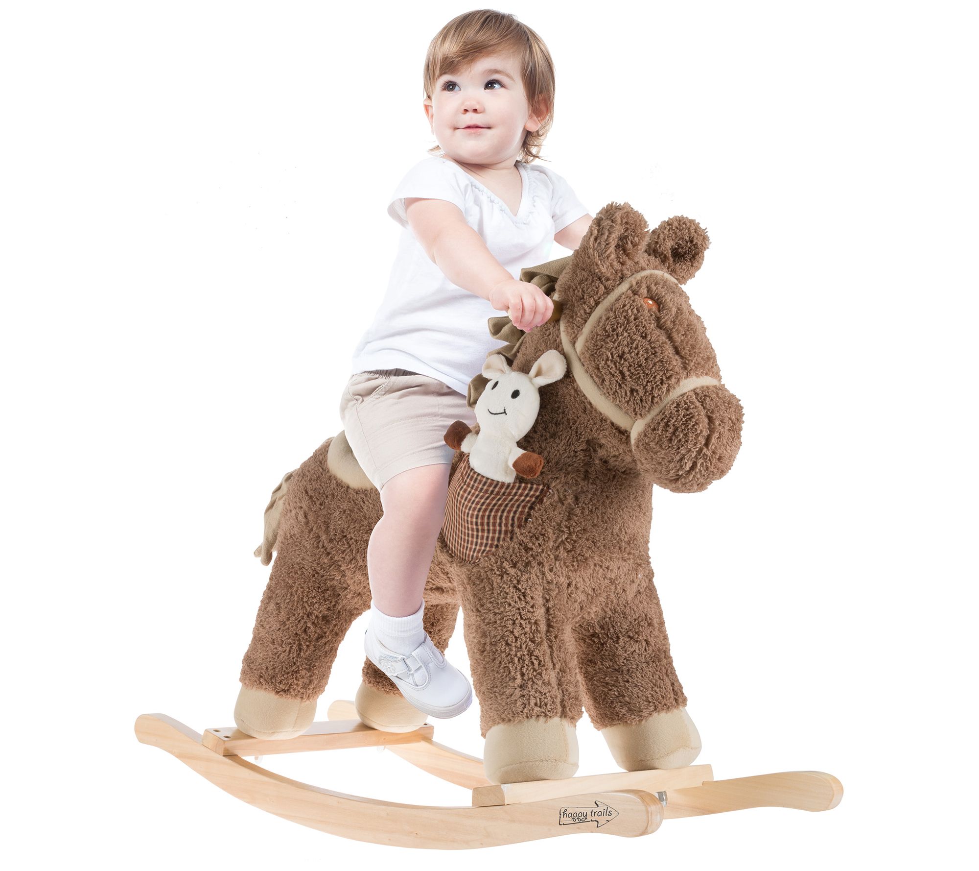 Rocking Horse with Removable Friend by Happy Trails! - QVC.com