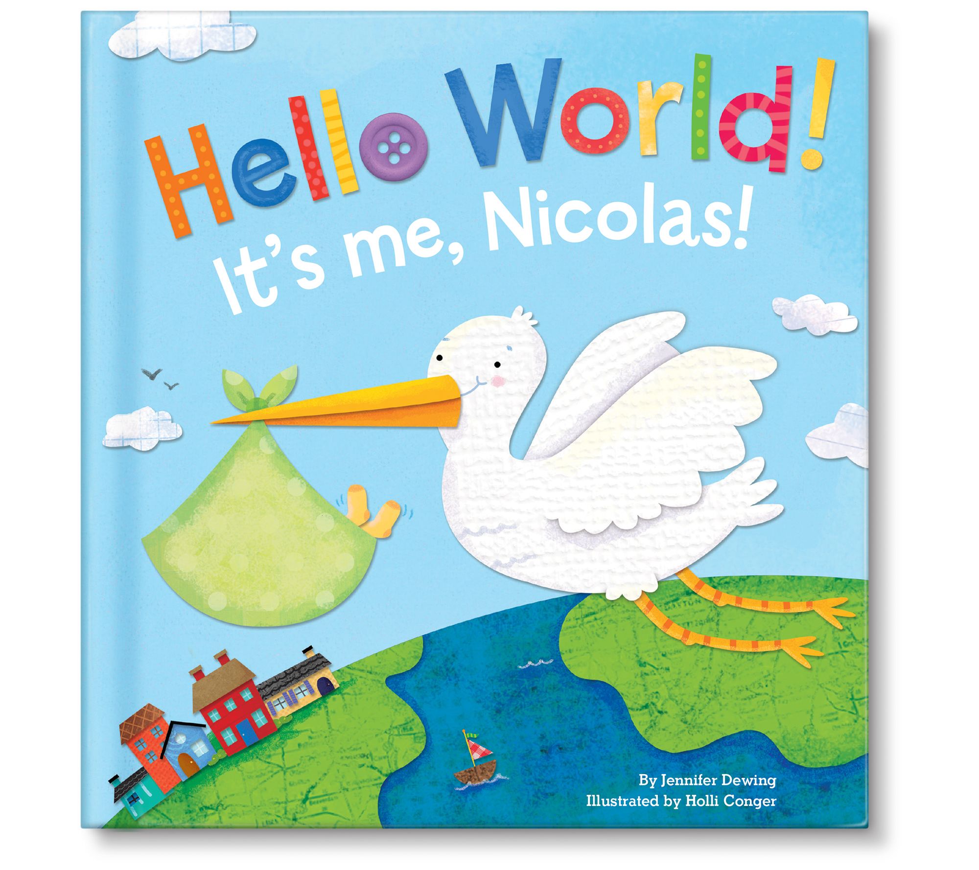 I See Me! Hello World! Personalized Blue Board Book