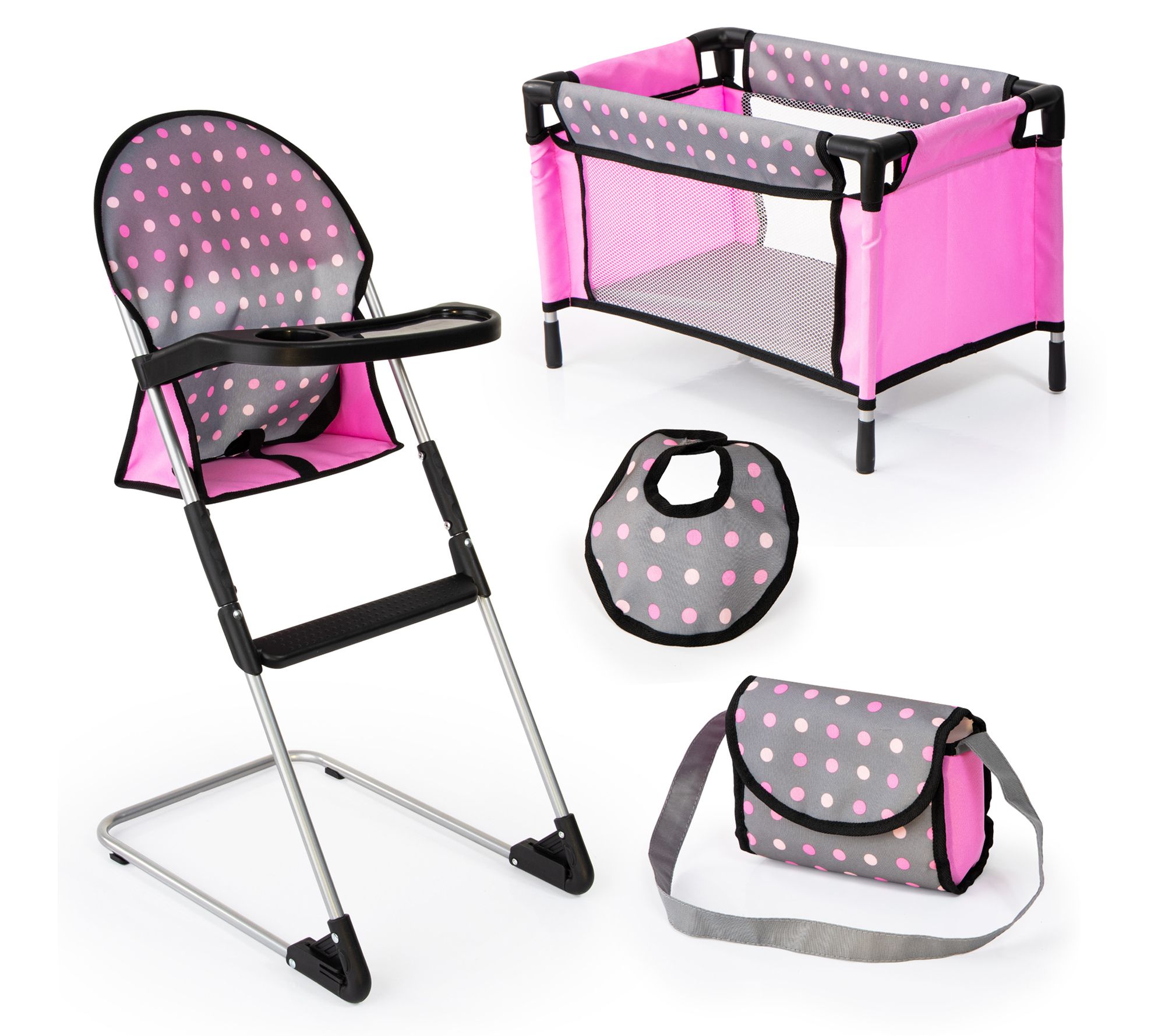 Ulba Doll High Chair & Crib Set
