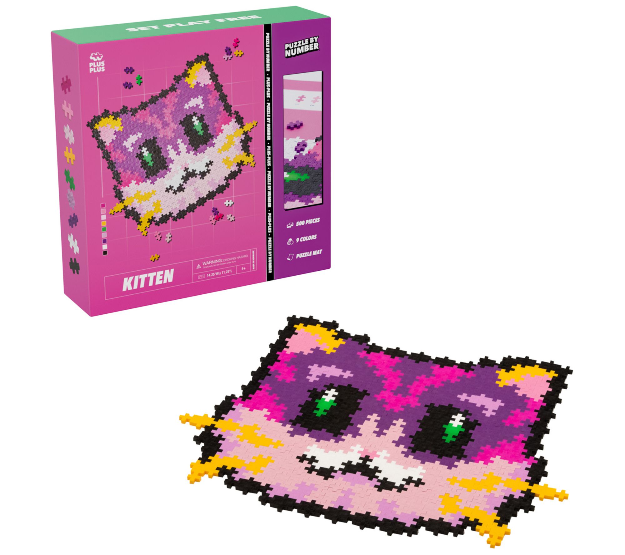 Plus-Plus Puzzle by Number Construction STEM Toy Set