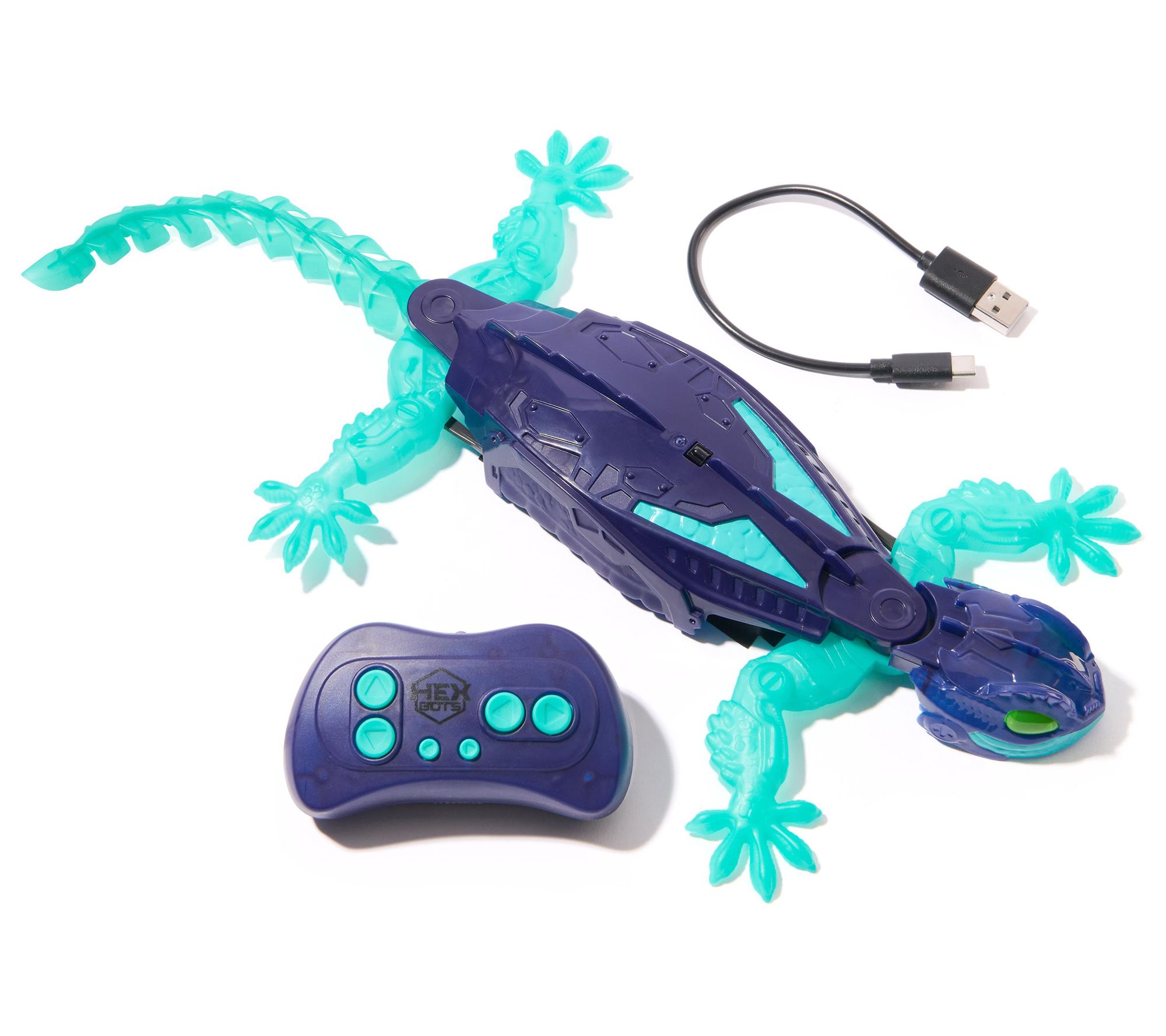 Hex Bots RC Wall & Floor Crawling Glow in the Dark Geckosaurus