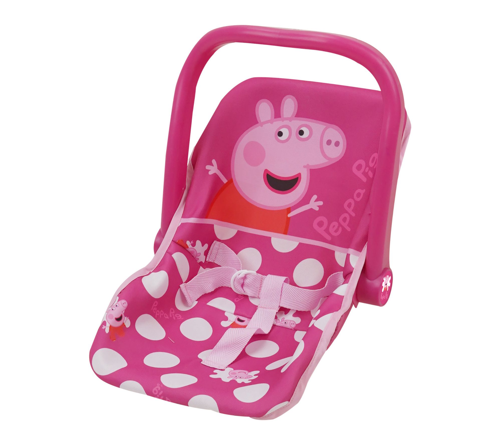 Peppa Pig: Baby Doll Car Seat - Pink/White Dots