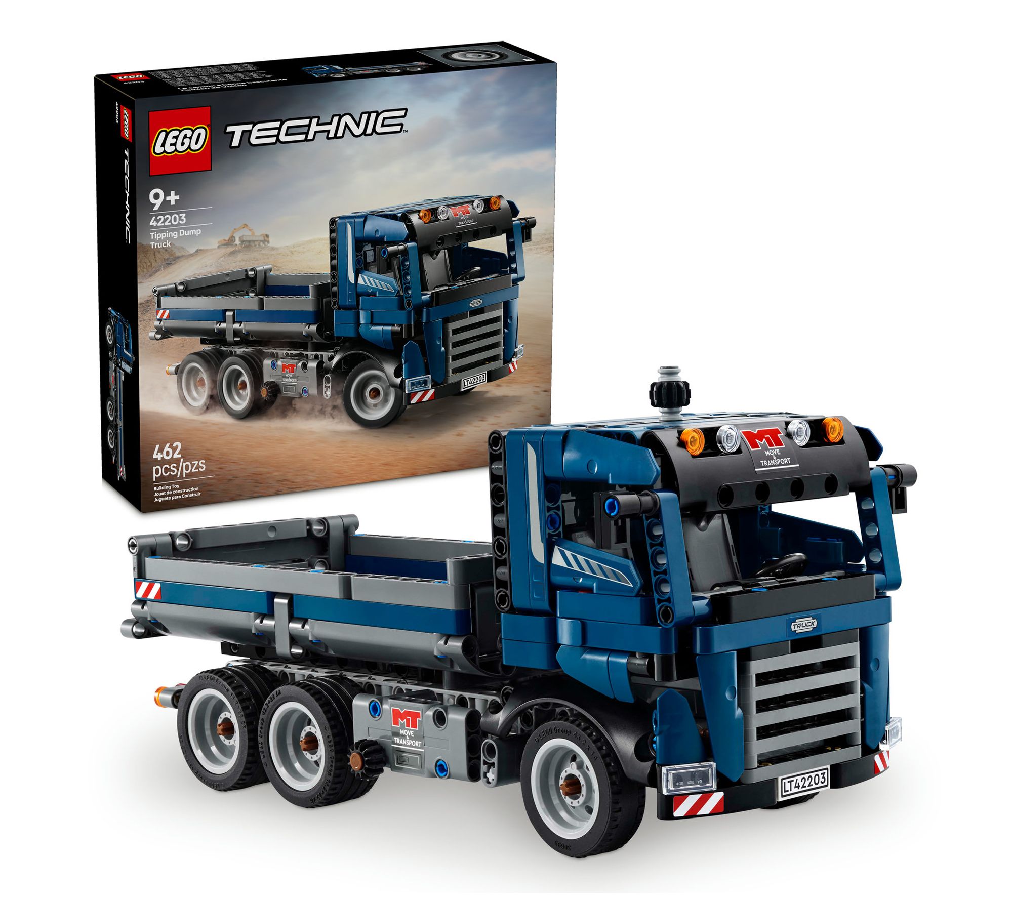LEGO Technic Tipping Dump Truck Toy- Blue Construction Vehicle