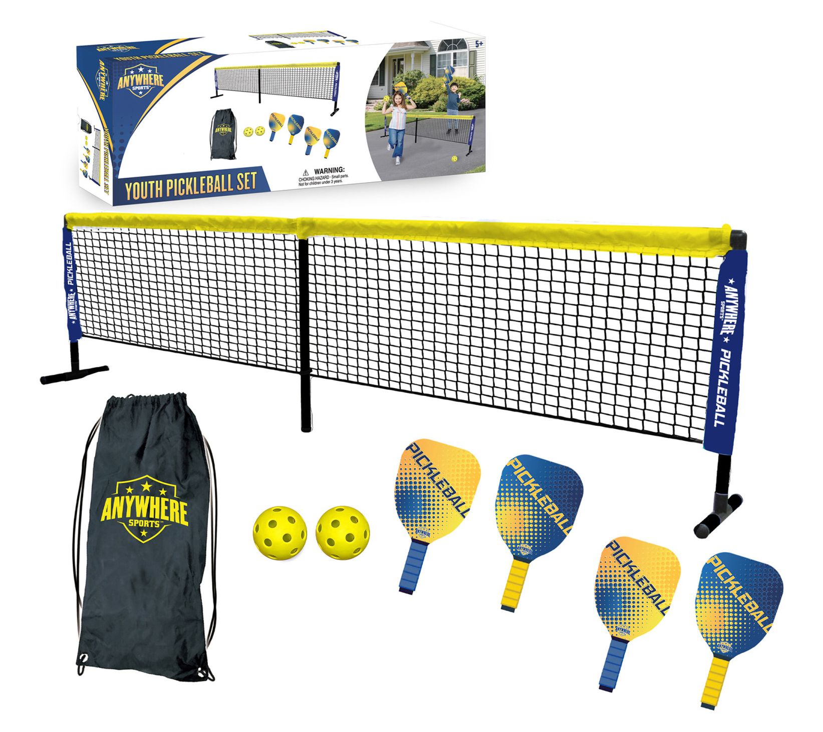 Anywhere Sports: Youth Pickleball Set - 8pc Ult imate Game Play