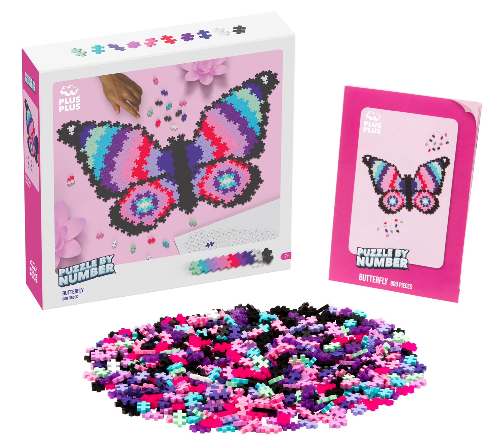 Plus-Plus Puzzl e by Number But terfly Mini Blo cks - 800pc