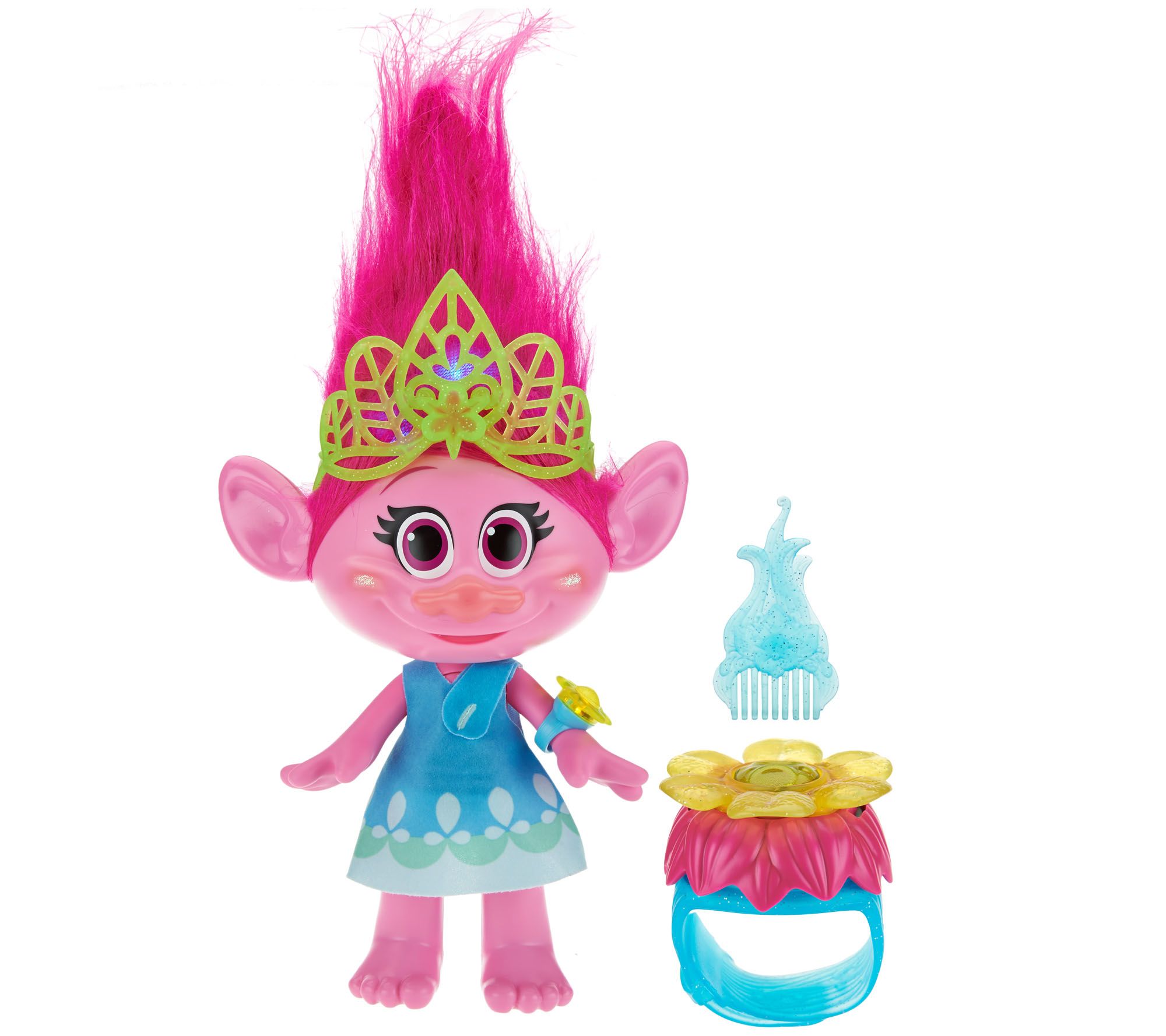 Trolls Hug Time Poppy Doll w/ Interactive Bracelet - Page 1 — QVC.com