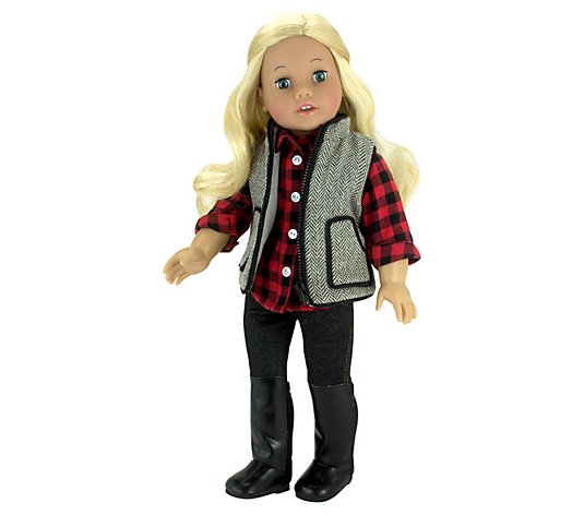 Sophia's by Teamson Kids 18" Doll Autumn Flannel Outfit Set