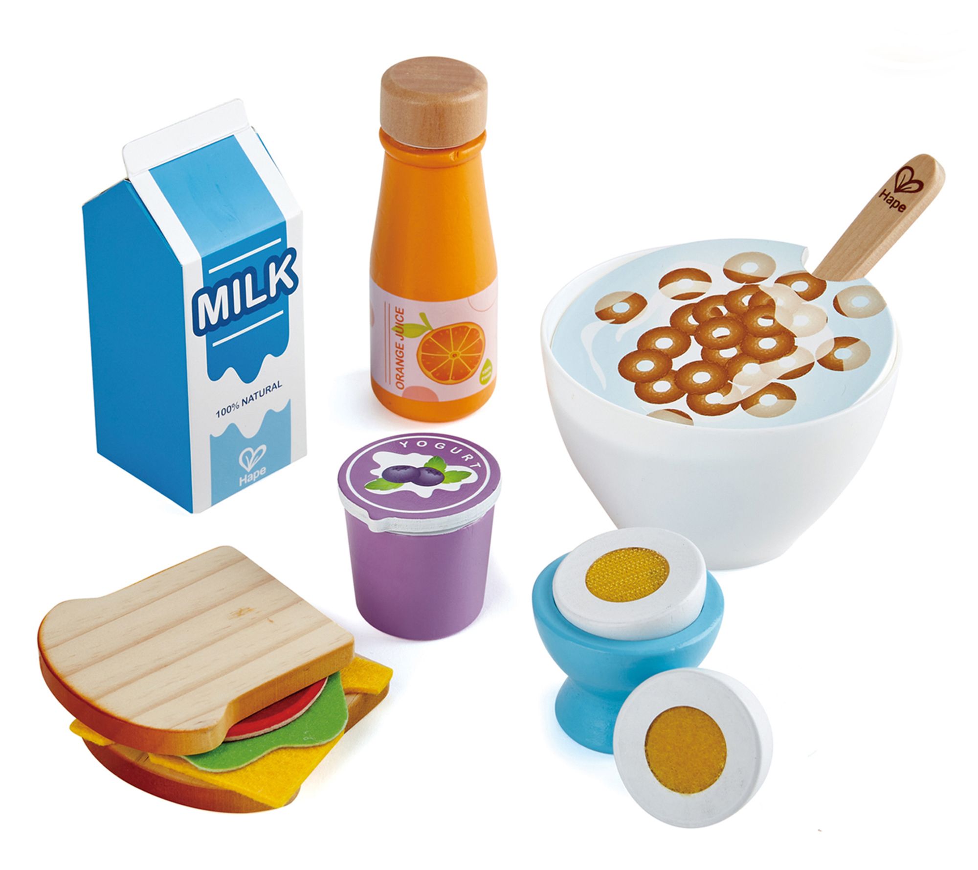 Hape Kitchen Food Delicious Breakfast Set - 8pc