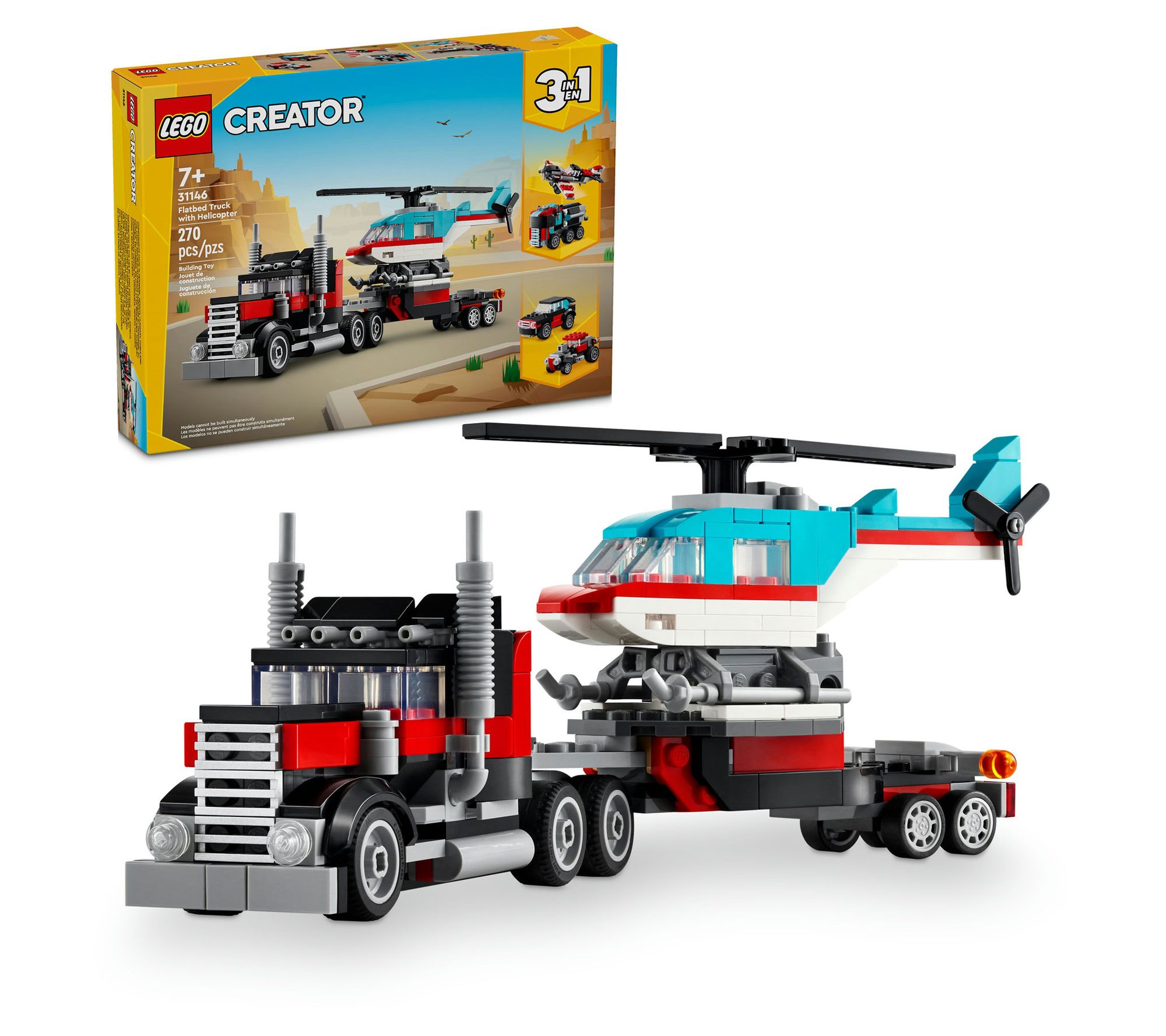LEGO Creator Flatbed Truck with Helicopter ToySet