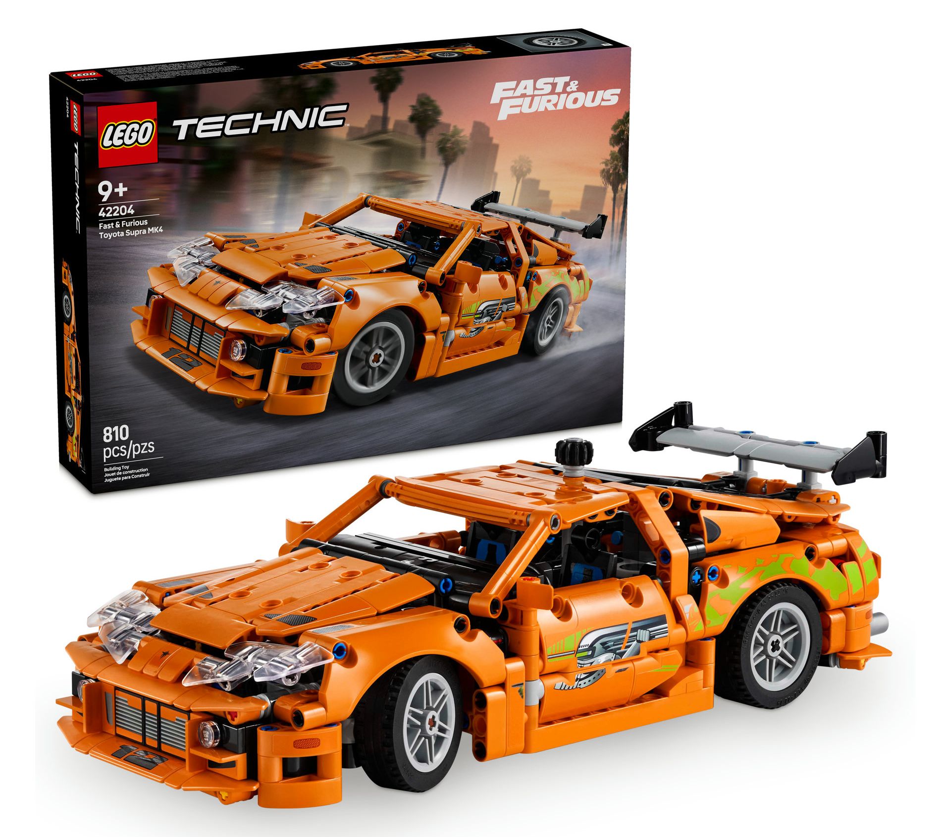 LEGO Technic Fast and Furious Toyota Supra MK4Toy Car Model K - QVC.com