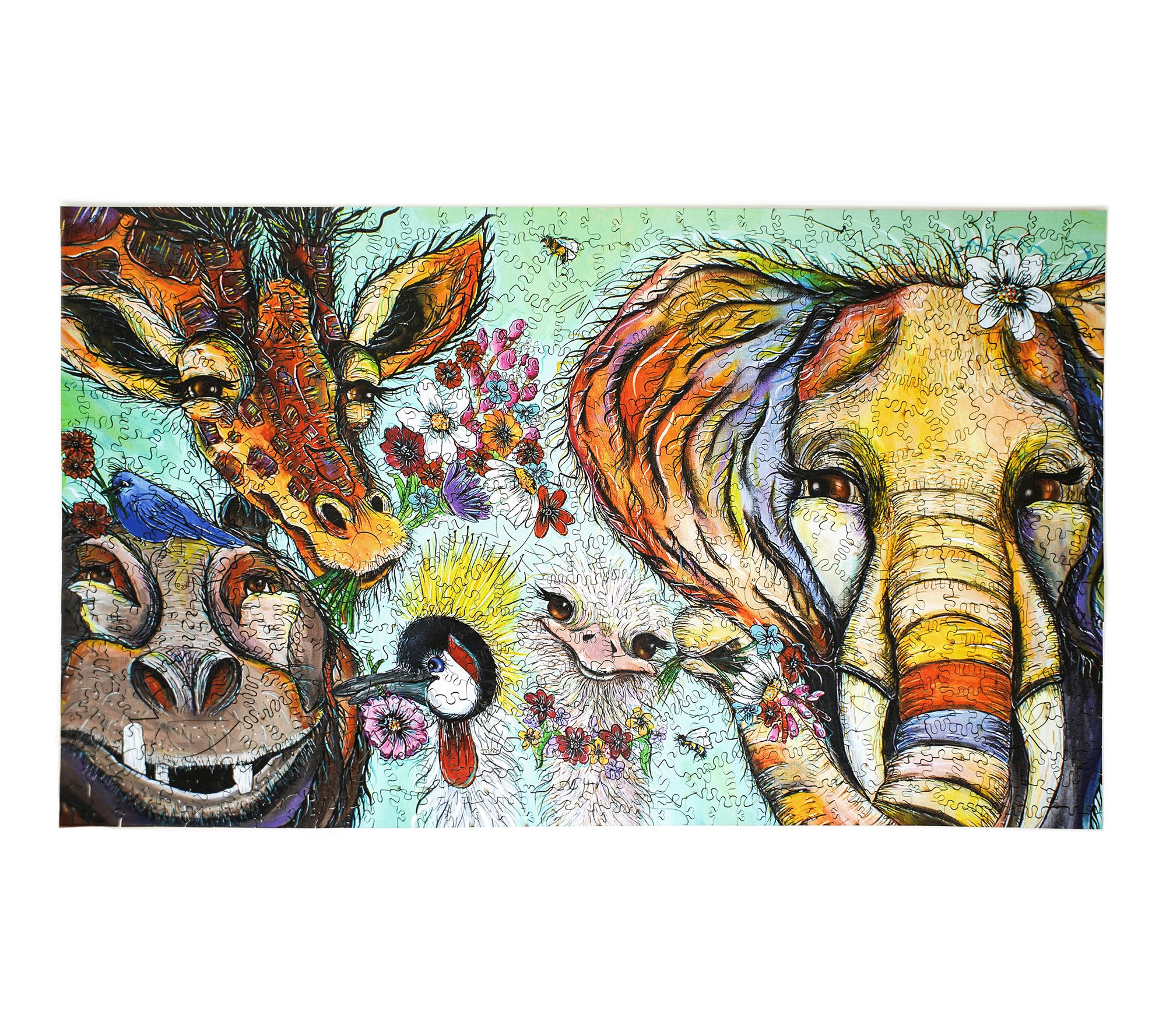 Wooden Jigsaw Puzzle - It's a Jungle Out There!: 599 Pcs