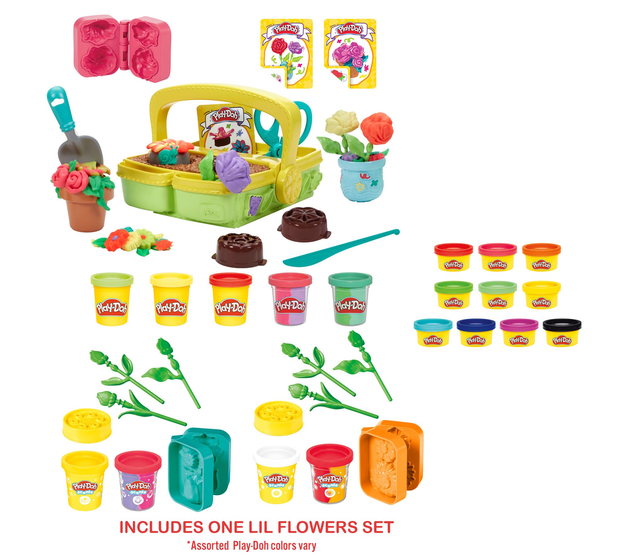 Hasbro Play-Doh Blooming Flowers Playset & LilFlowers Bundle