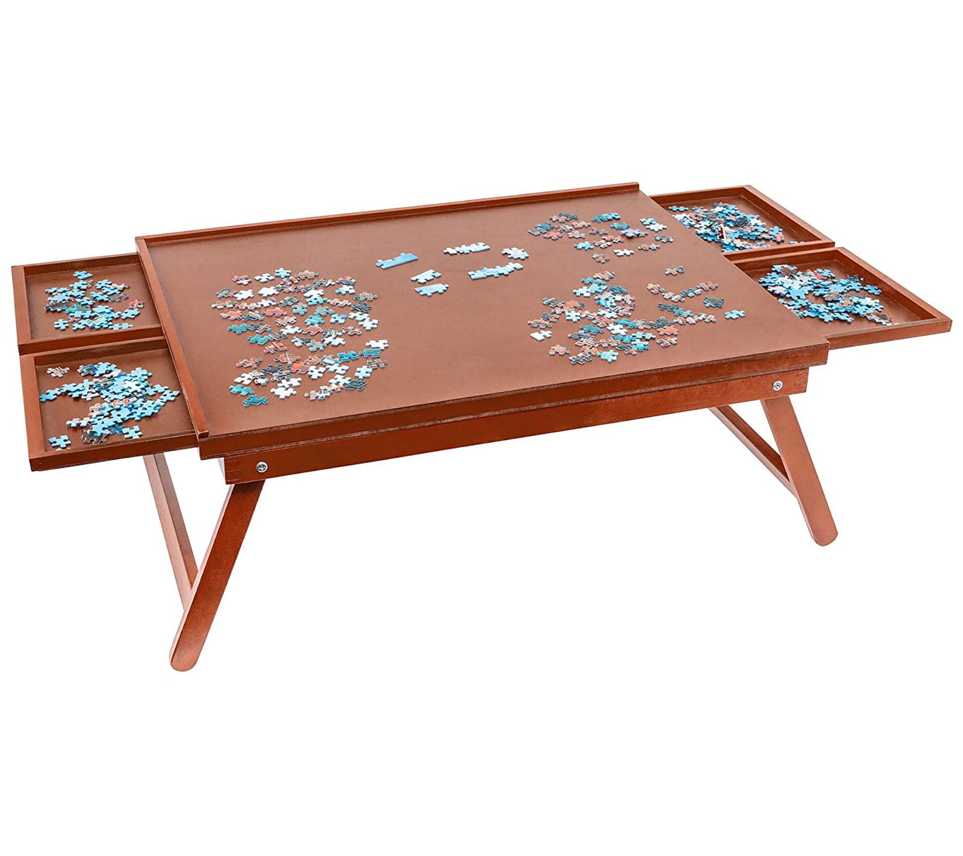 Puzzle Table with Drawers and Legs