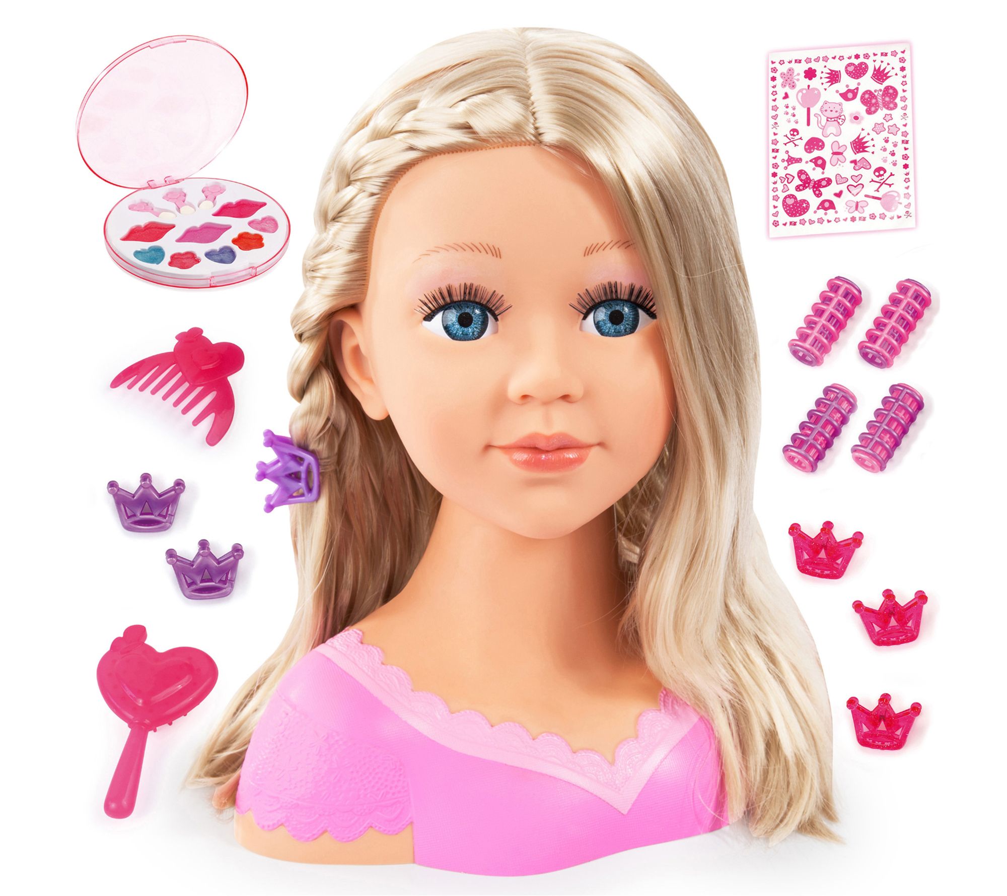 makeup and hair styling doll