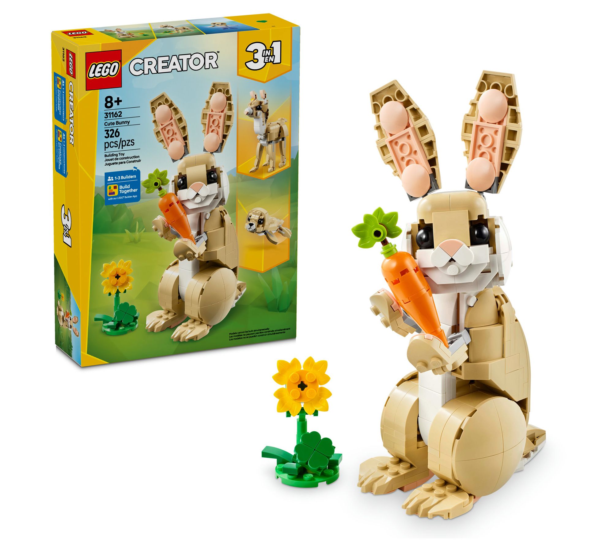 LEGO Creator 3-in-1 Cute Bunny 326-PieceBuilding Set