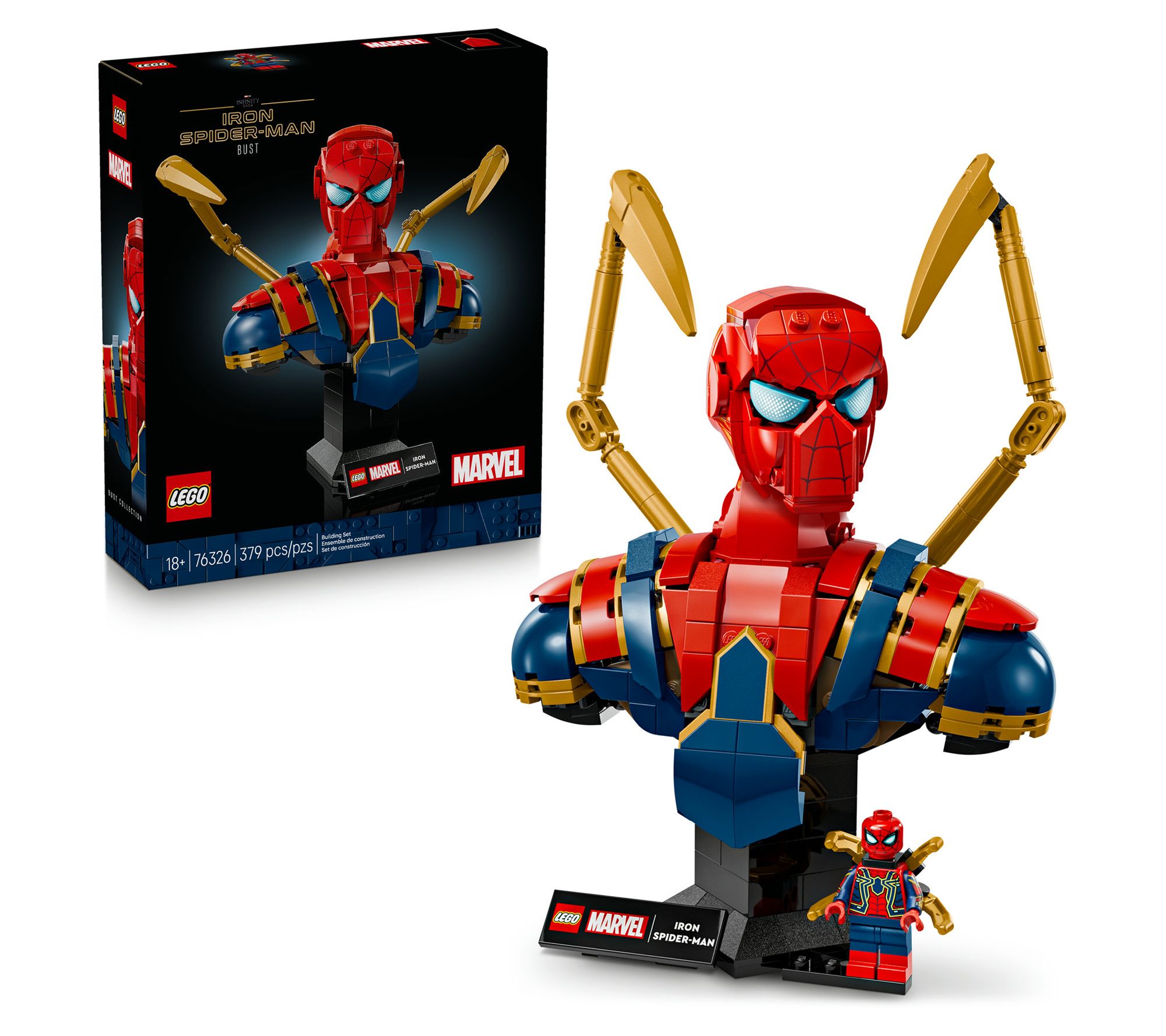  LEGO  Marvel Iron Spider-Man Bust Collectible Adult Building S