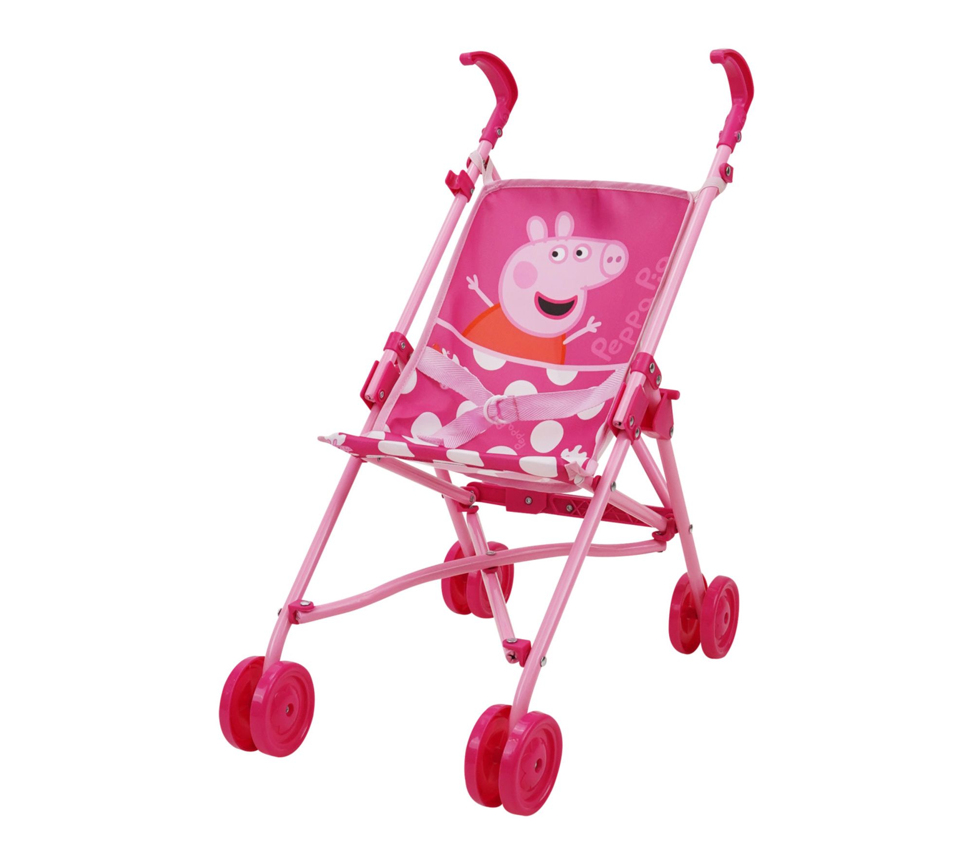 Peppa Pig: Doll Umbrella Stroller - Pink/WhiteDots