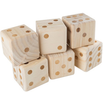 Hey! Play! Giant Wooden Yard Dice with CarryingCase - T128013
