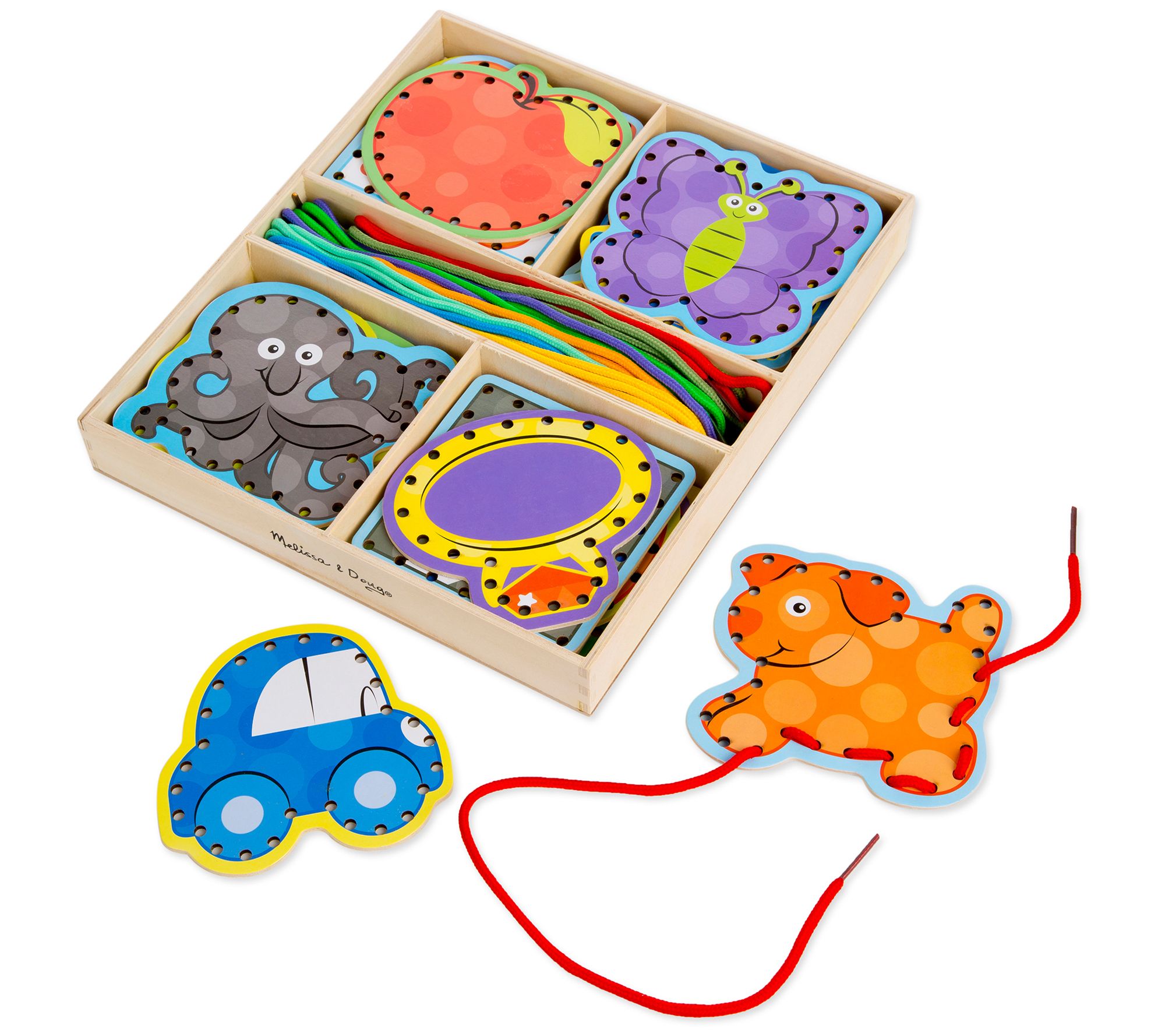 Melissa & Doug Alphabet Lacing Cards