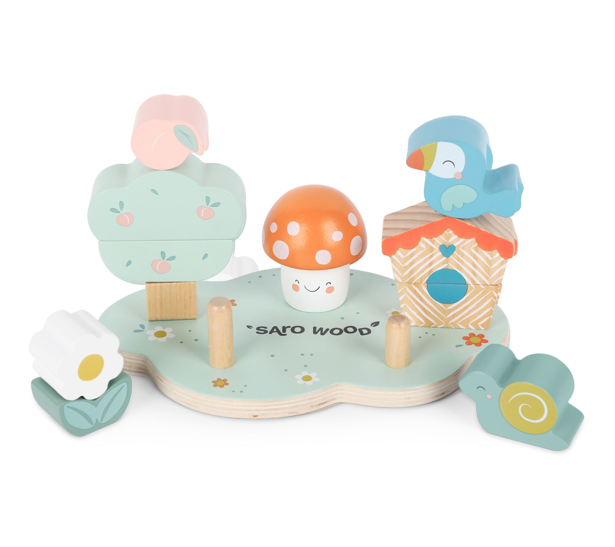 Saro Wooden Stacking Garden Game