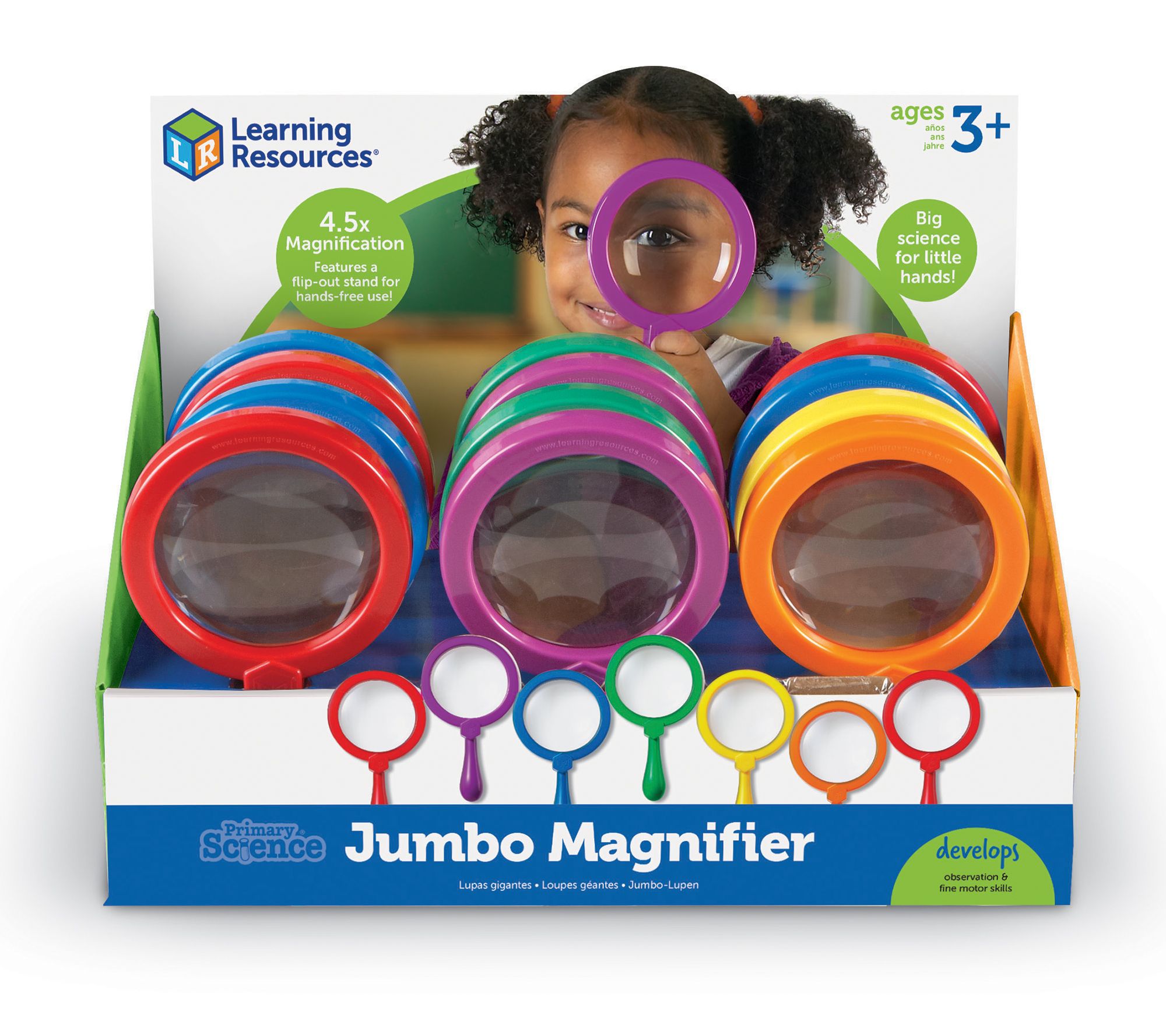 Learning Resources Primary Science Jumbo Magnif iers, Set of 1