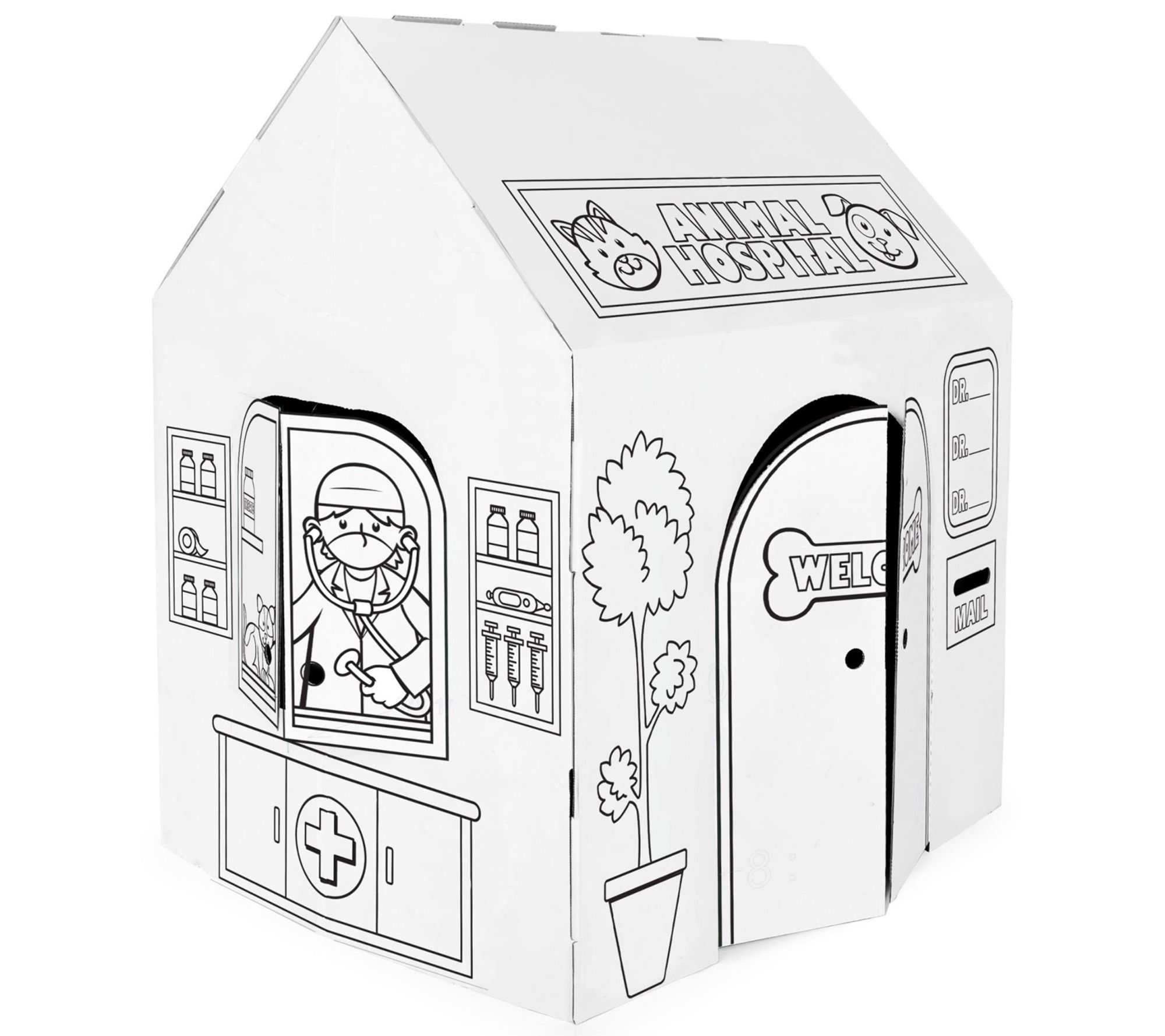 Easy Playhouse Animal Hospital A Cardboard PlayFort